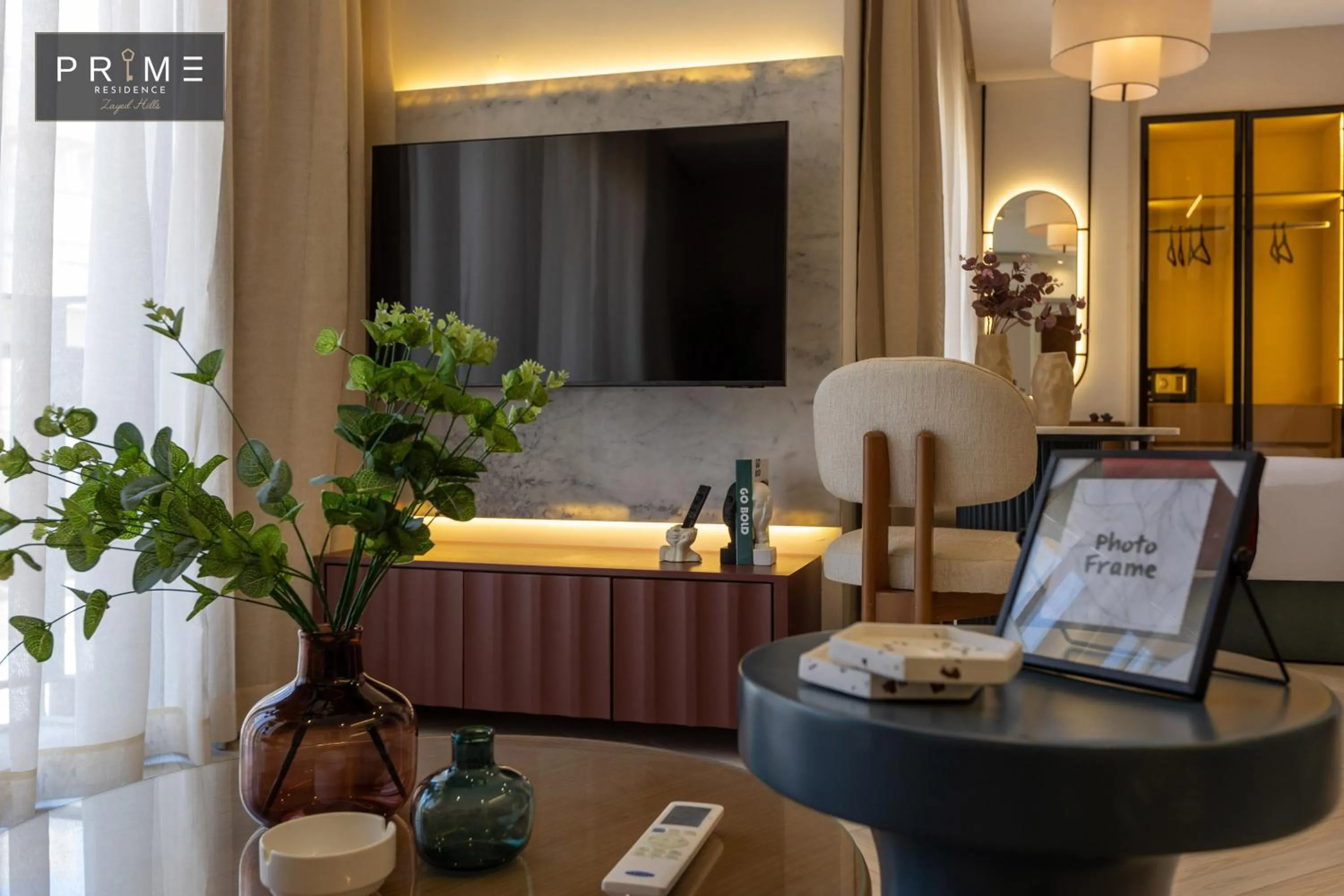 Living room in Prime Residence Zayed Hills