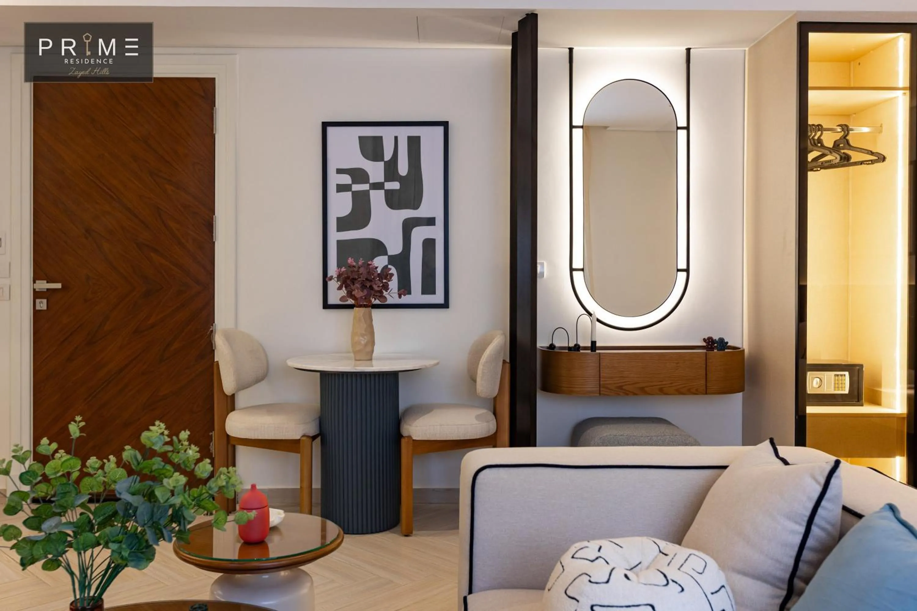 Seating area in Prime Residence Zayed Hills