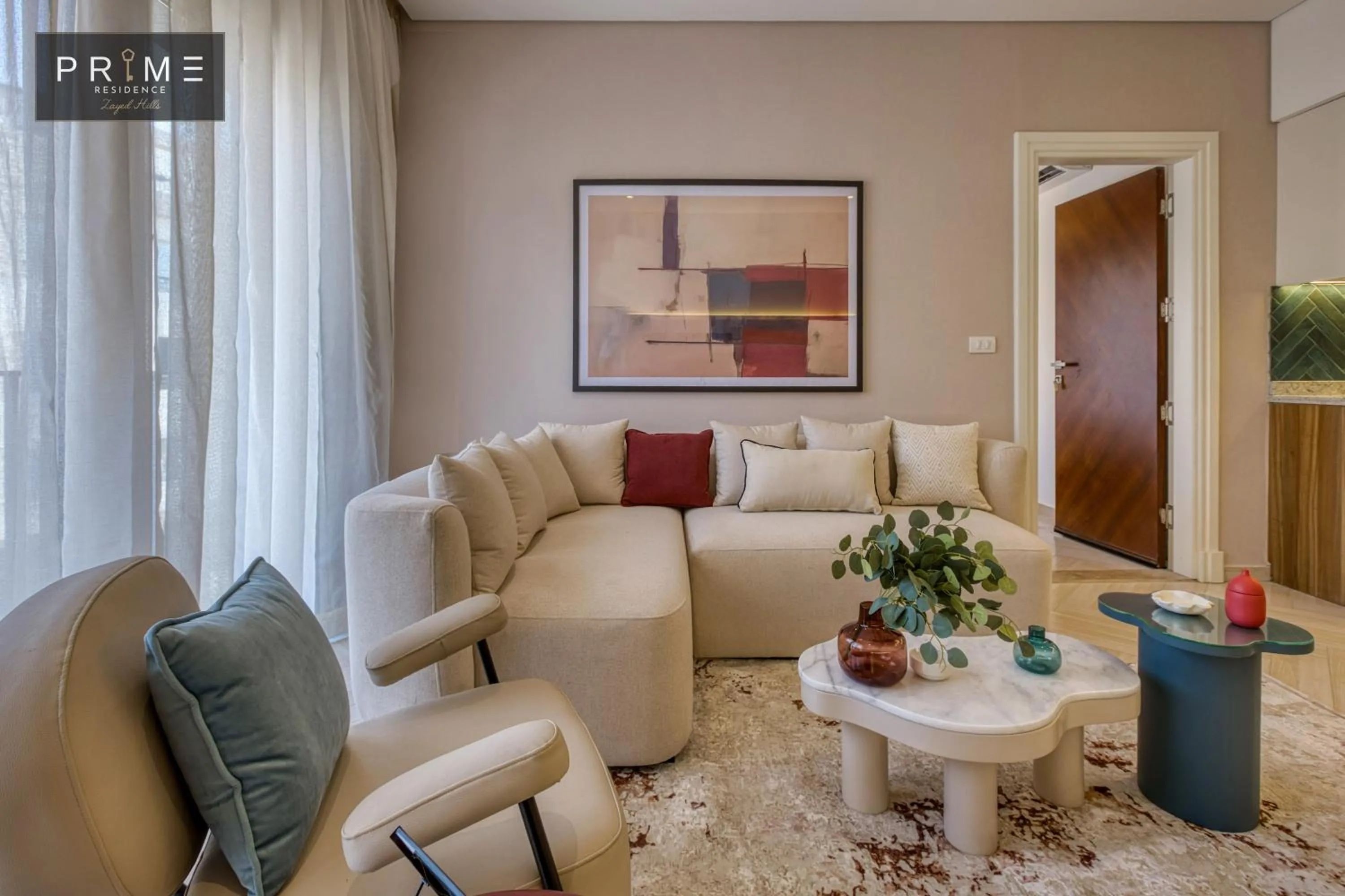Living room in Prime Residence Zayed Hills