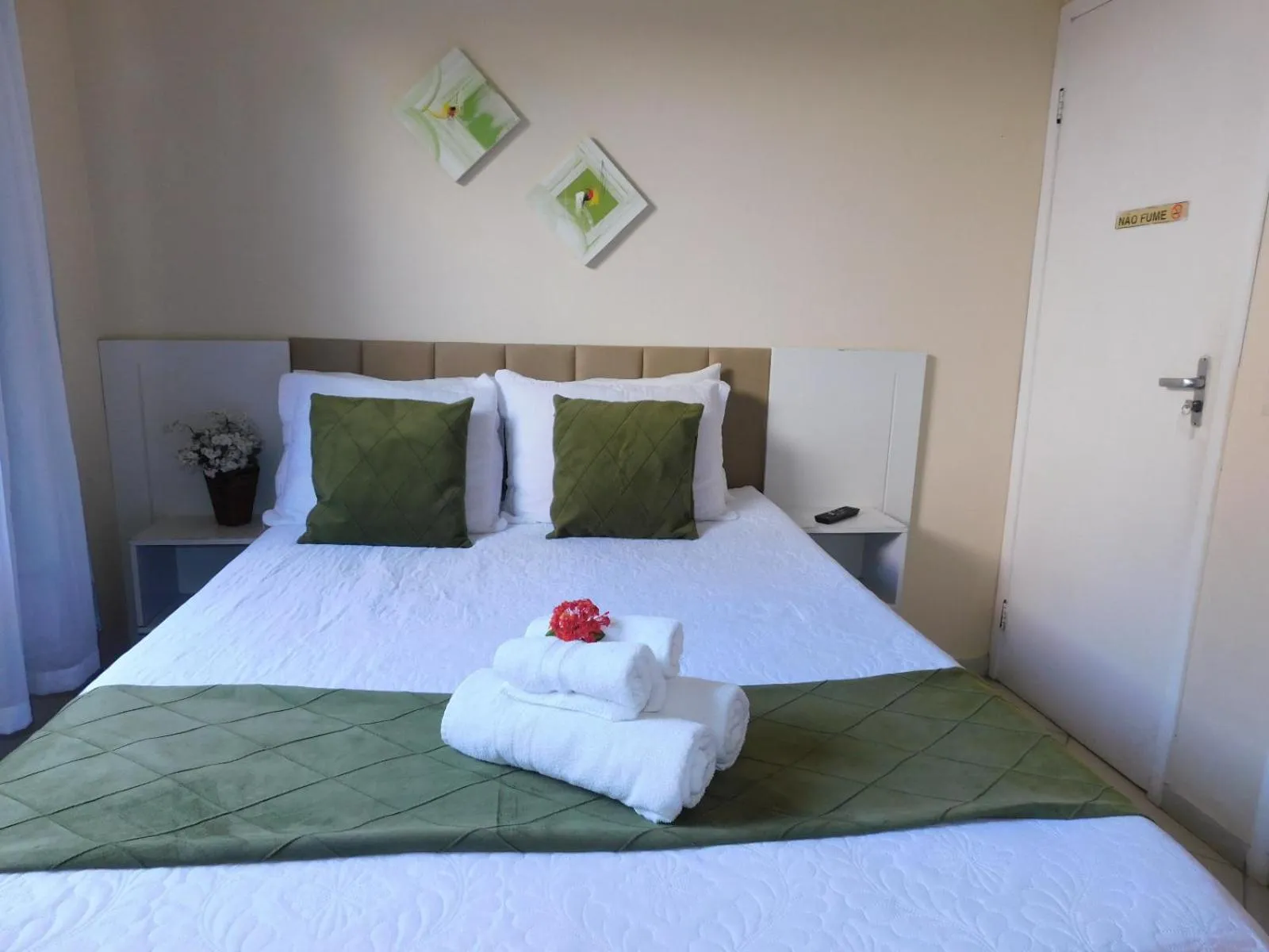 Bed in Pousada Luzes de Geribá