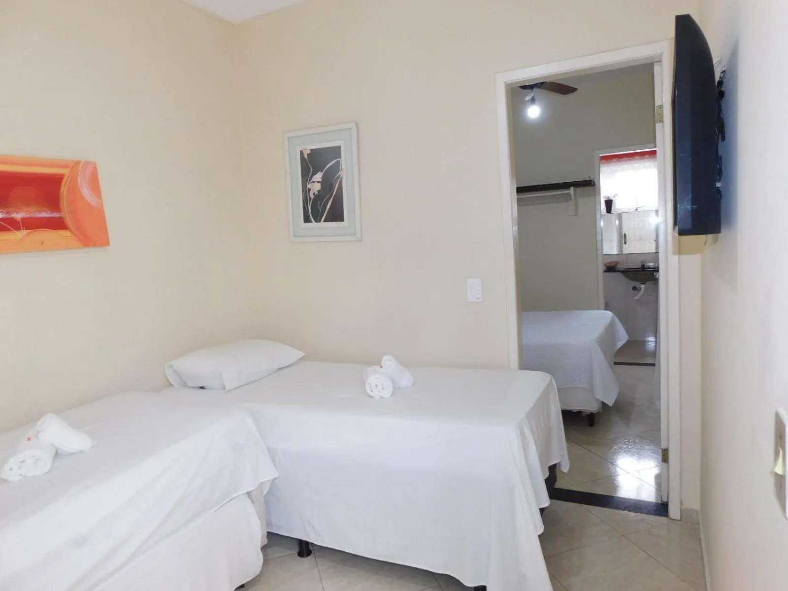 Bed in Pousada Luzes de Geribá