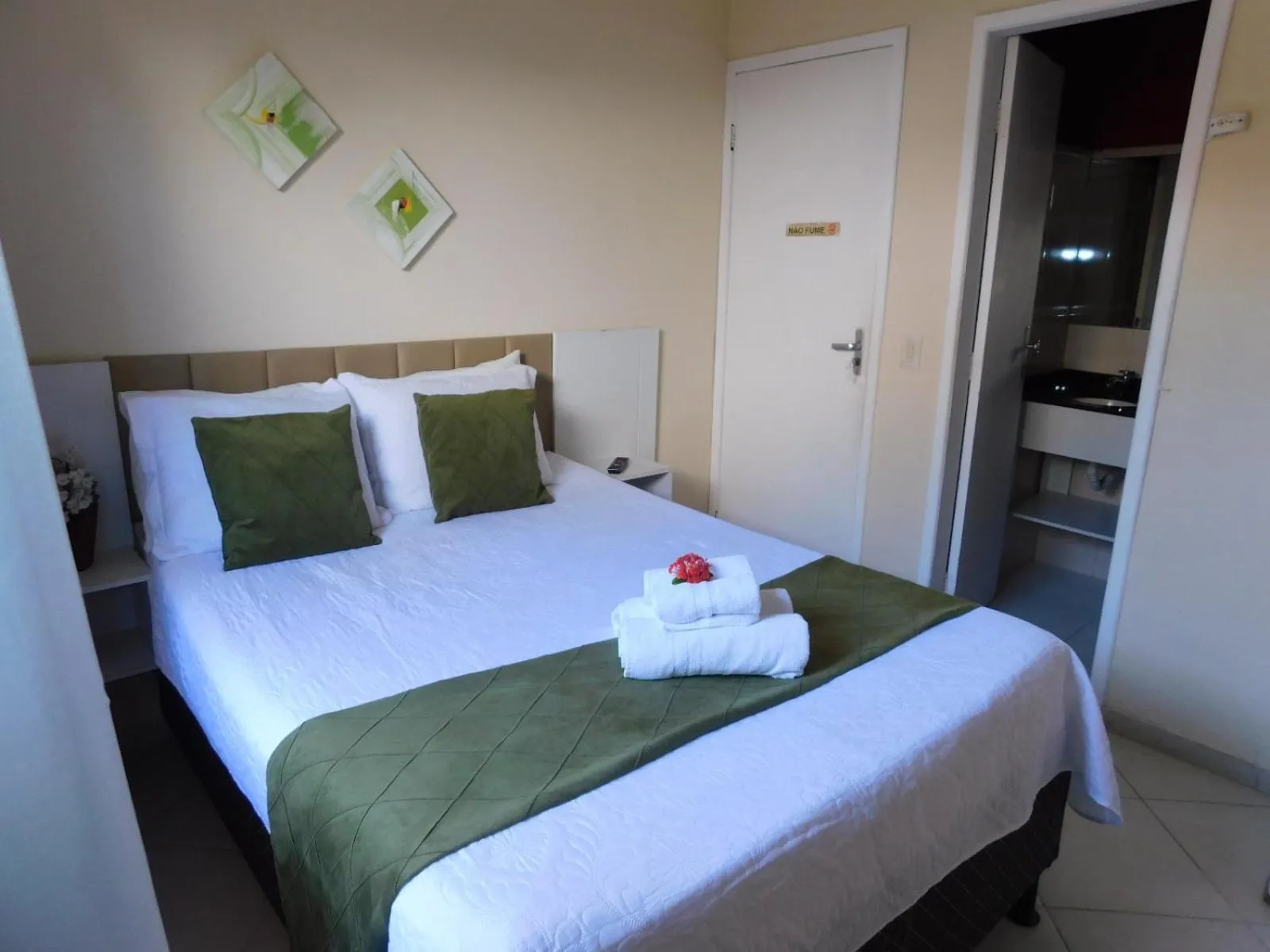 Bed in Pousada Luzes de Geribá