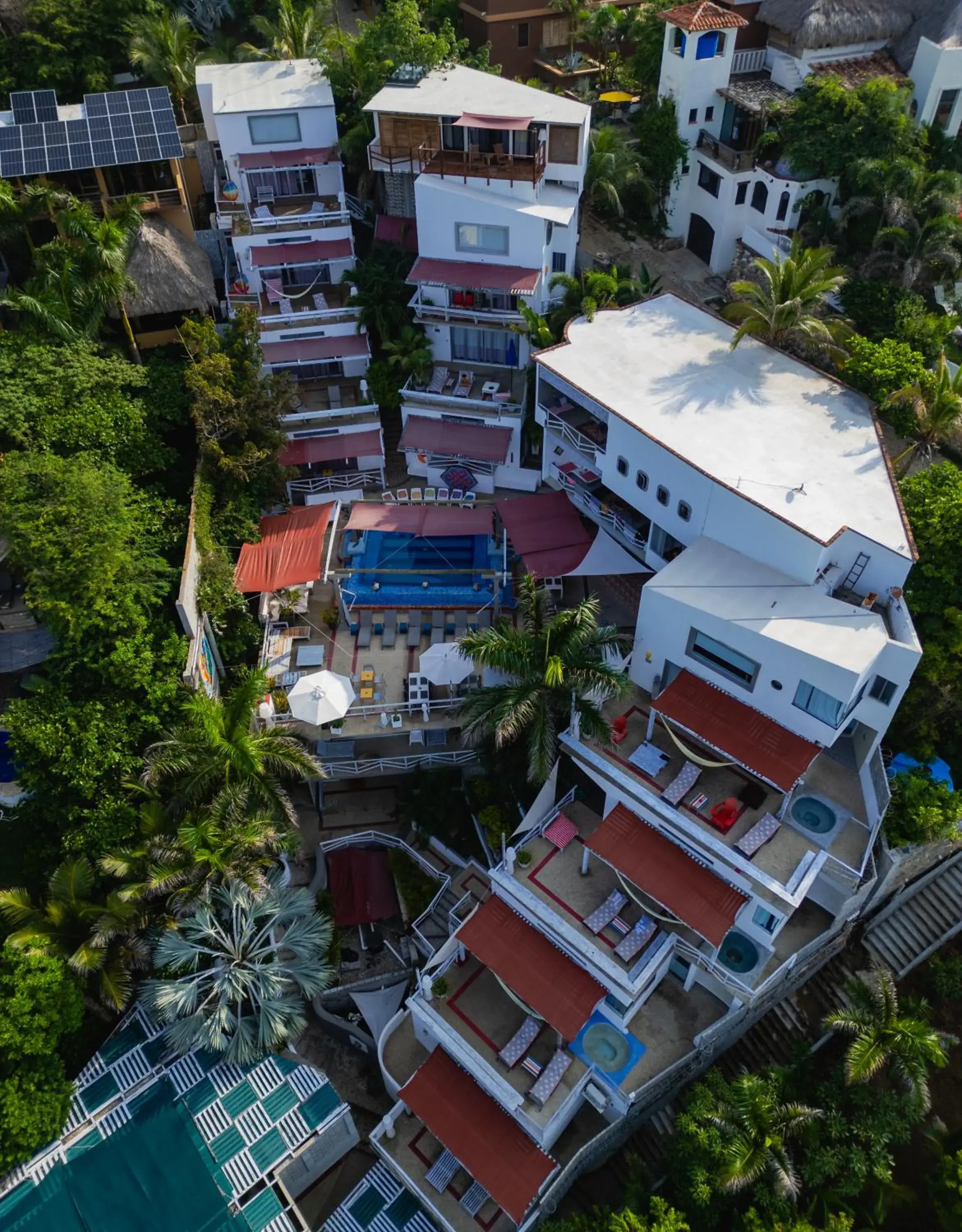 Bird's eye view in Villa Aikia (Adults Suites A/C) Bird's eye view in Villa Aikia (Adults Suites A/C)