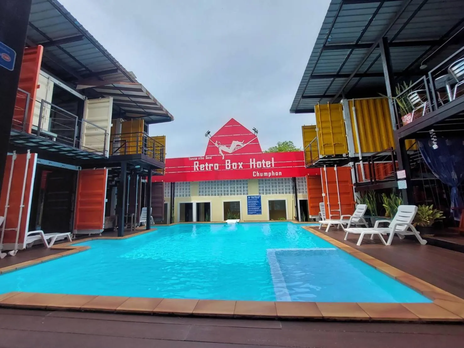 Swimming pool in Retro Box Hotel Chumphon