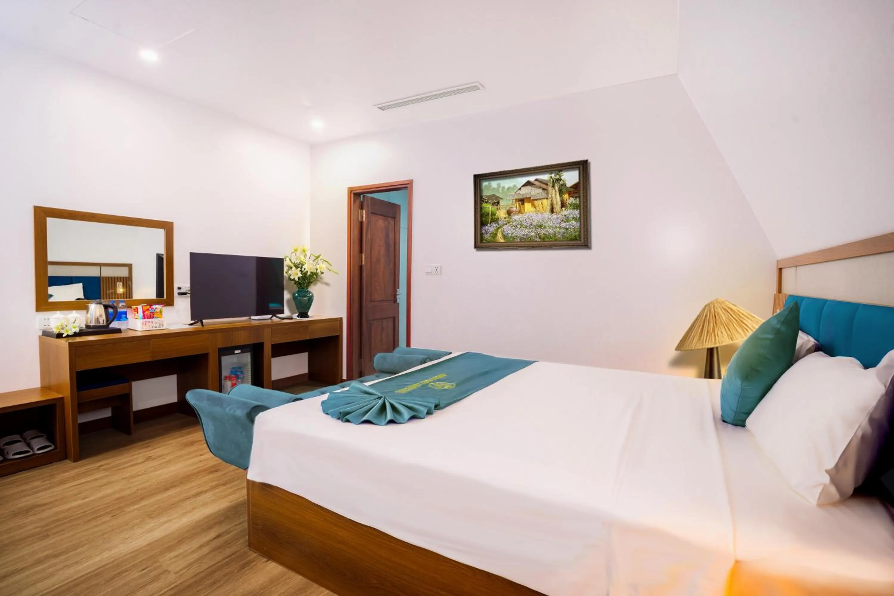 Bed in Skyview Hotel Halong