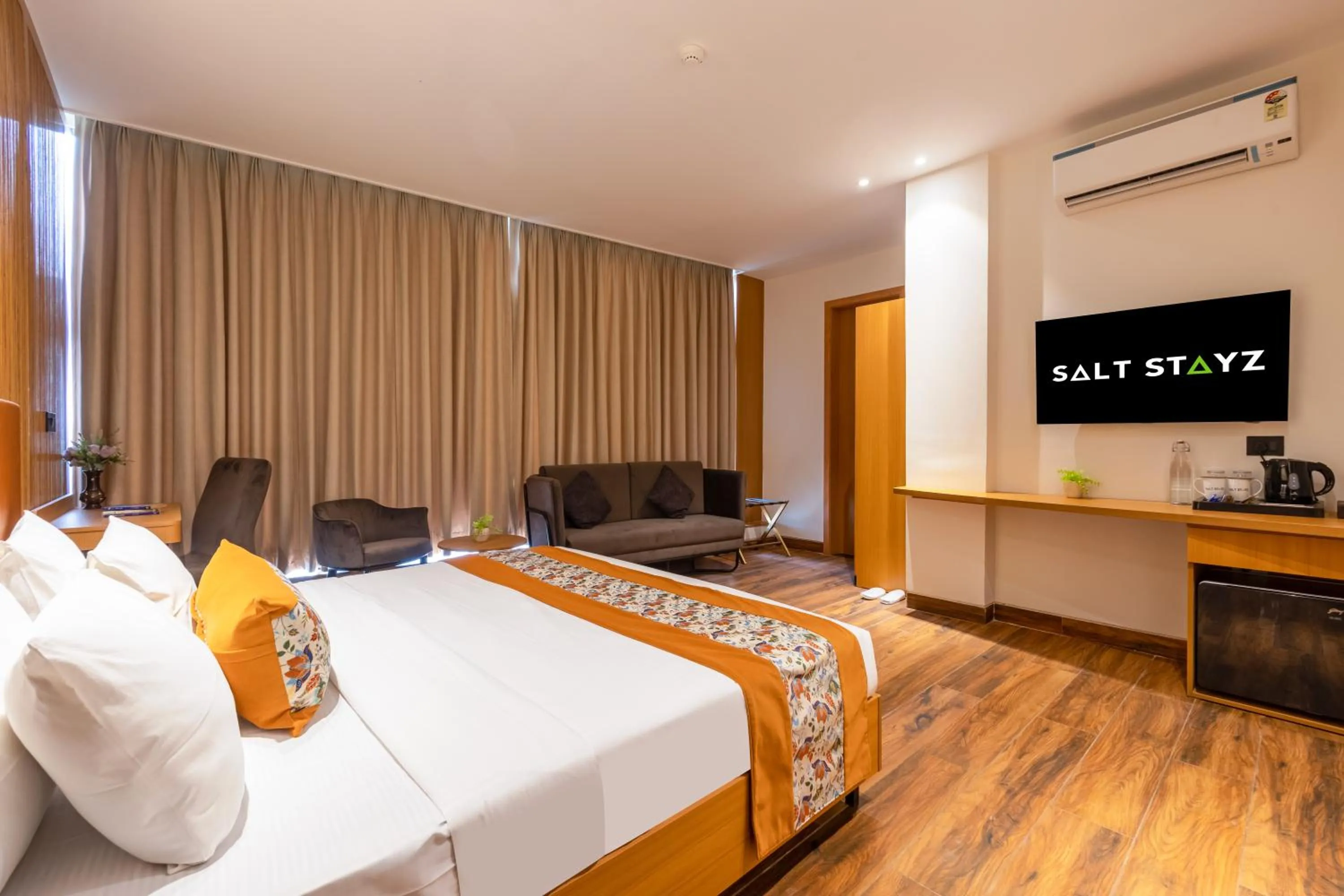 Communal lounge/ TV room, Bed in Saltstayz Autograph - Advant & Sector 144