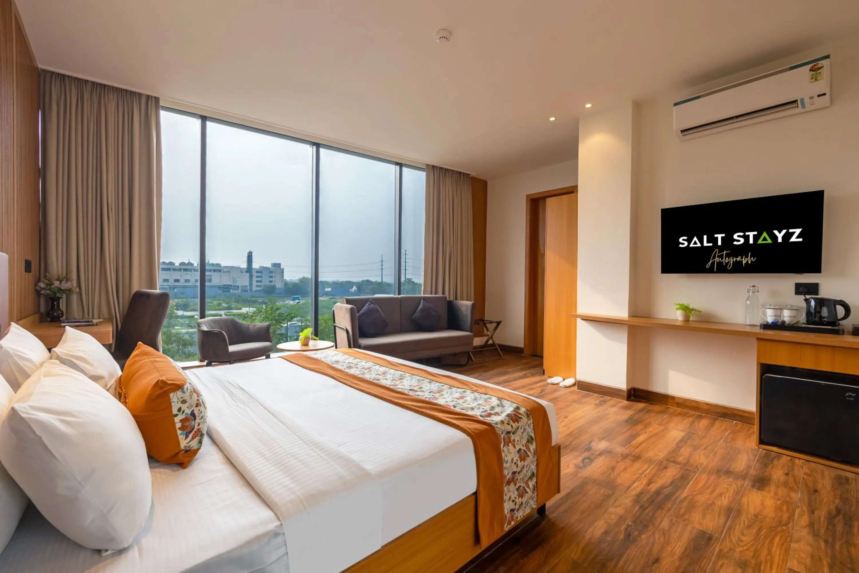 Communal lounge/ TV room, Bed in Saltstayz Autograph - Advant & Sector 144