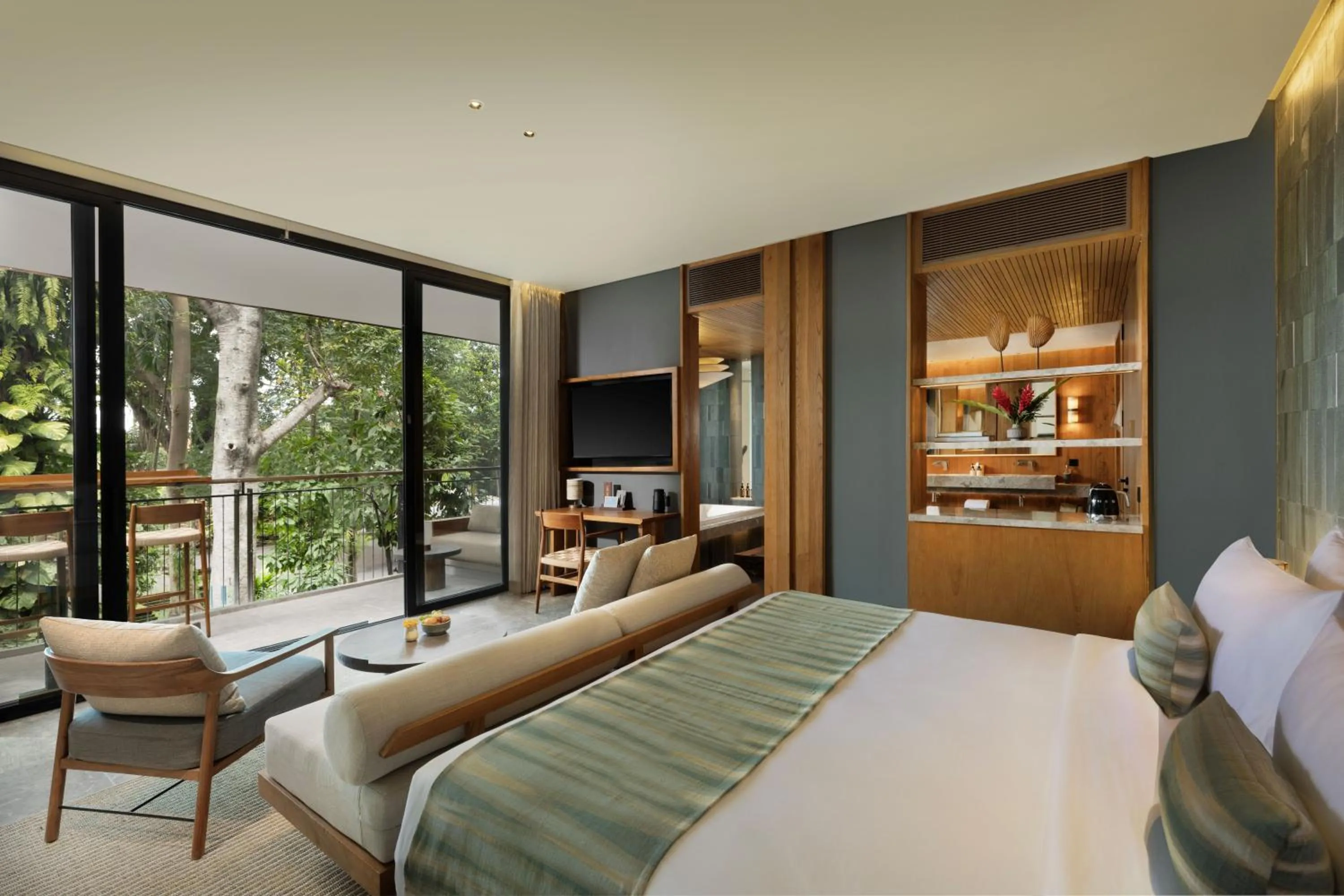 Bed in Alaya Suites Ubud
