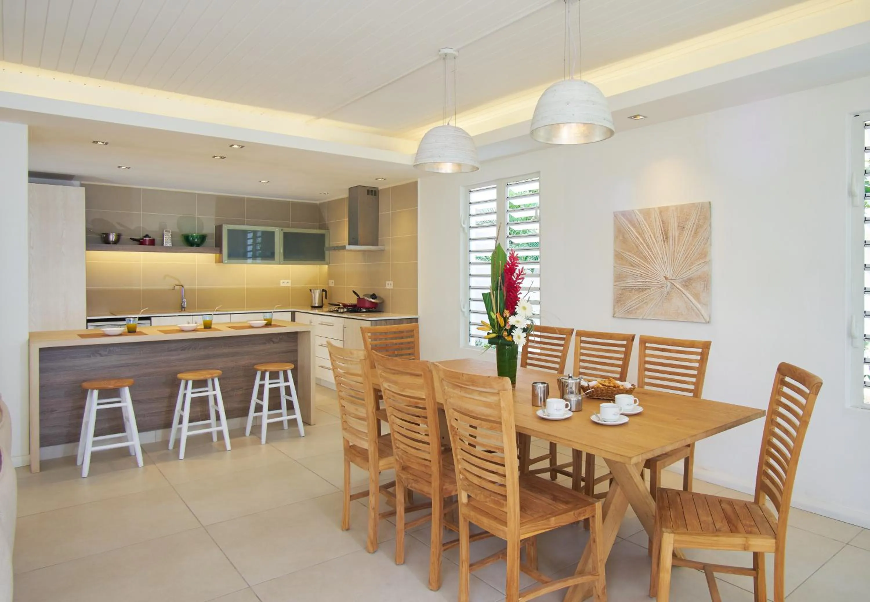 Dining area in Le Beachclub
