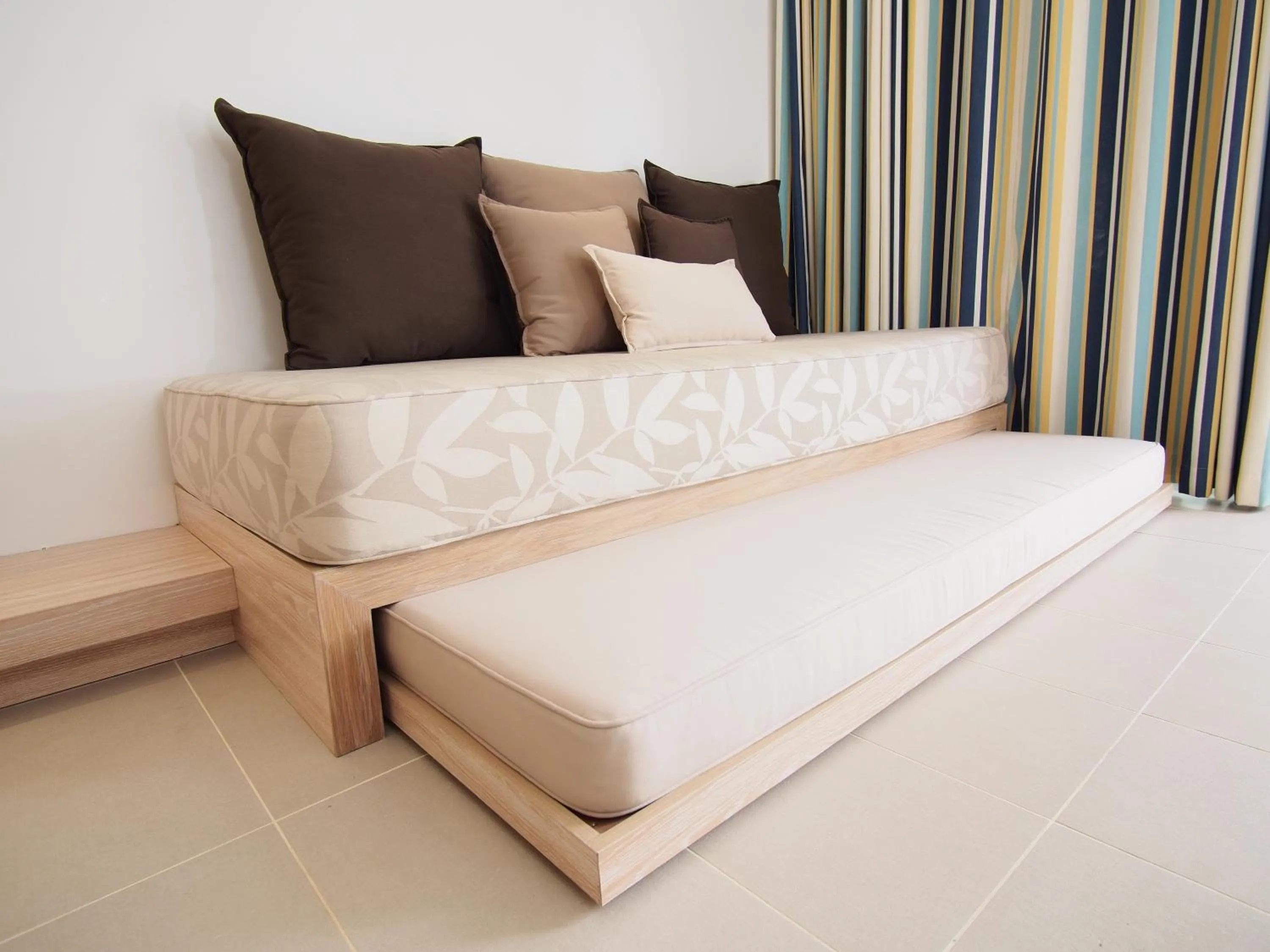 Seating area, Bed in Le Beachclub