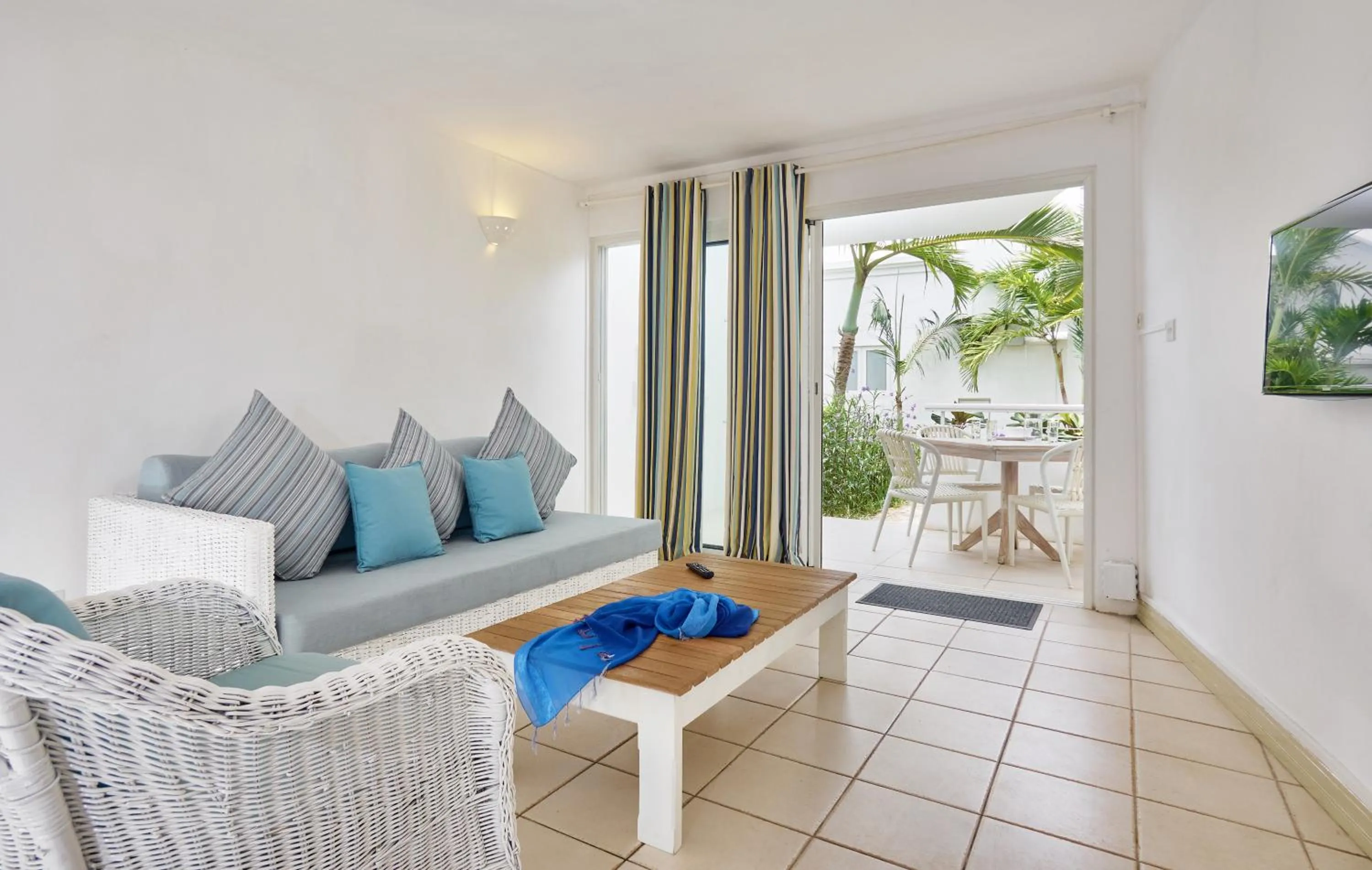 Seating area in Le Beachclub