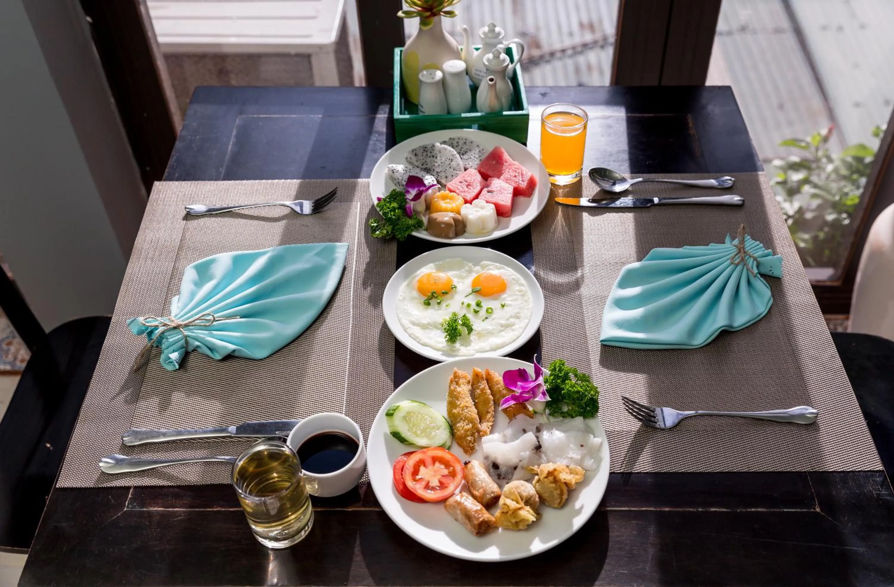 Buffet breakfast in Le House Boutique Hotel - 100m to the beach