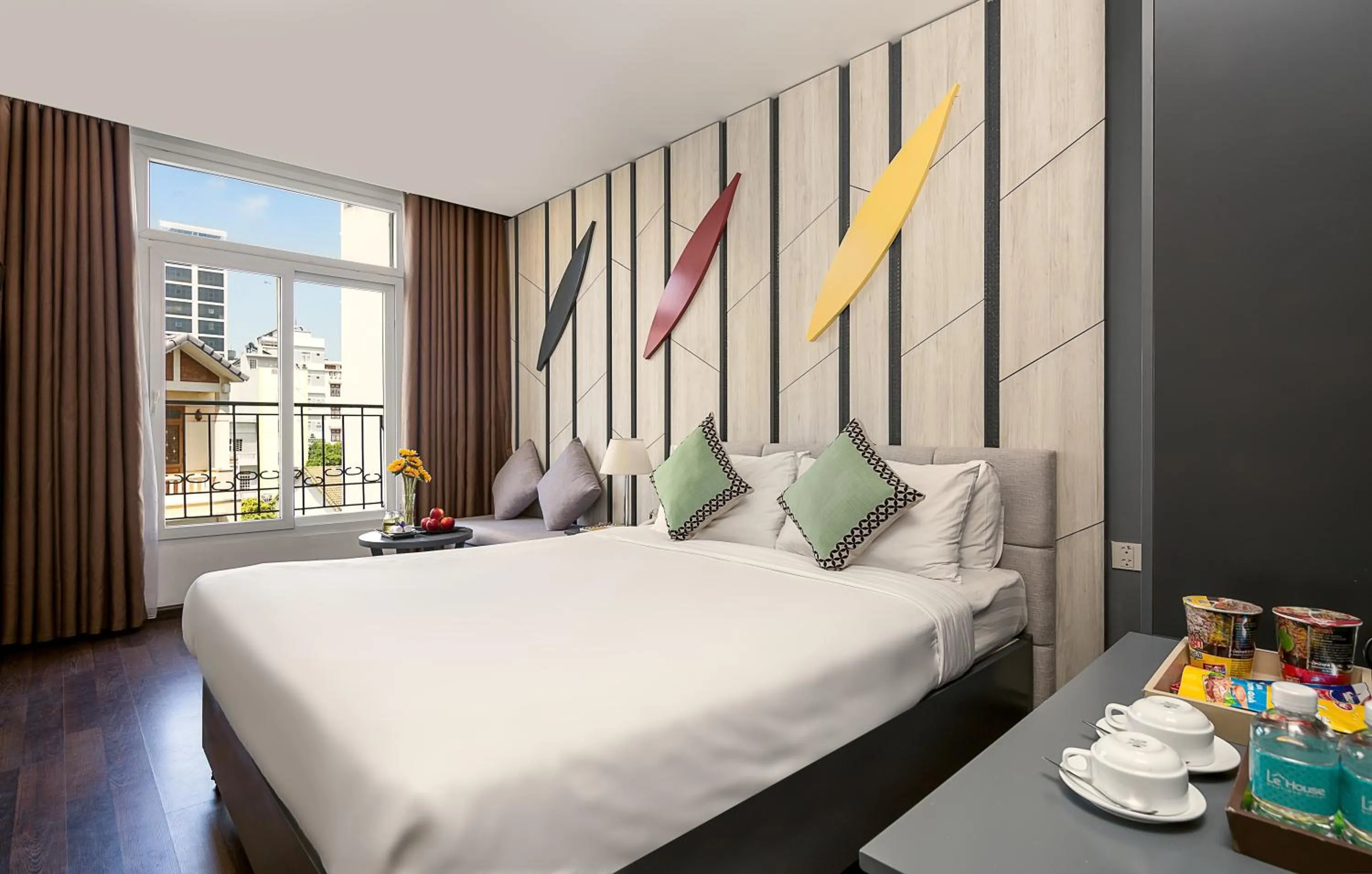 Bed in Le House Boutique Hotel - 100m to the beach