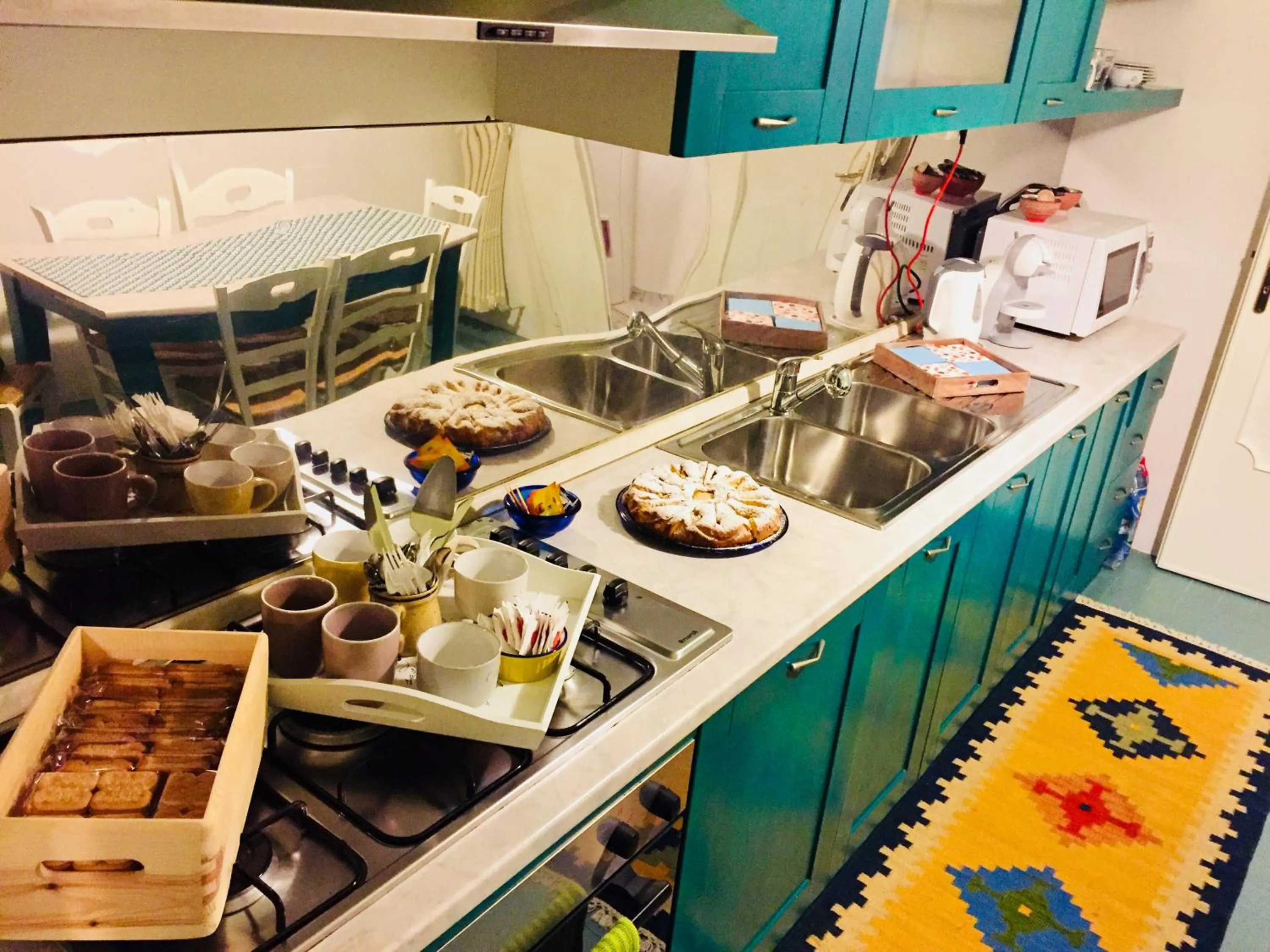 Communal kitchen in Le Tre Civette