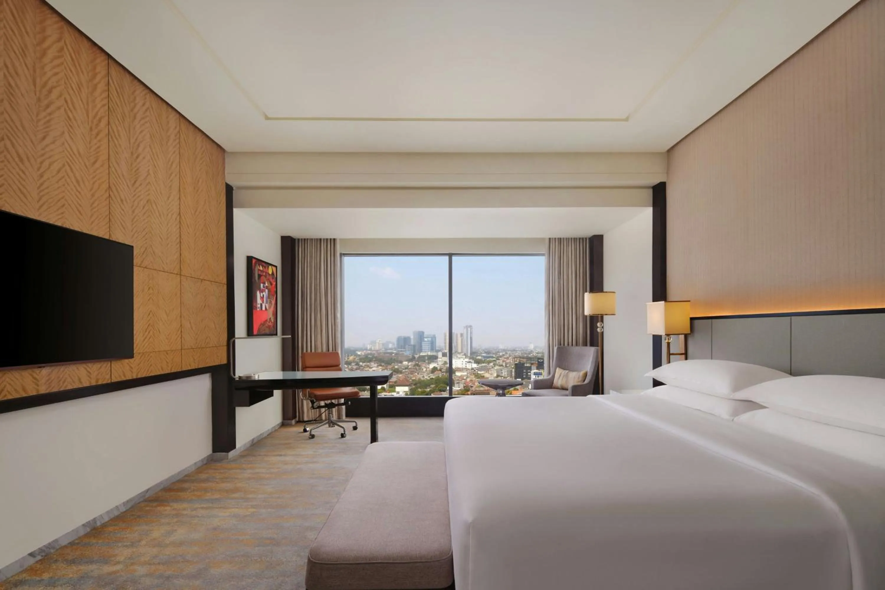 Photo of the whole room, Bed in Sheraton Grand Jakarta Gandaria City Hotel