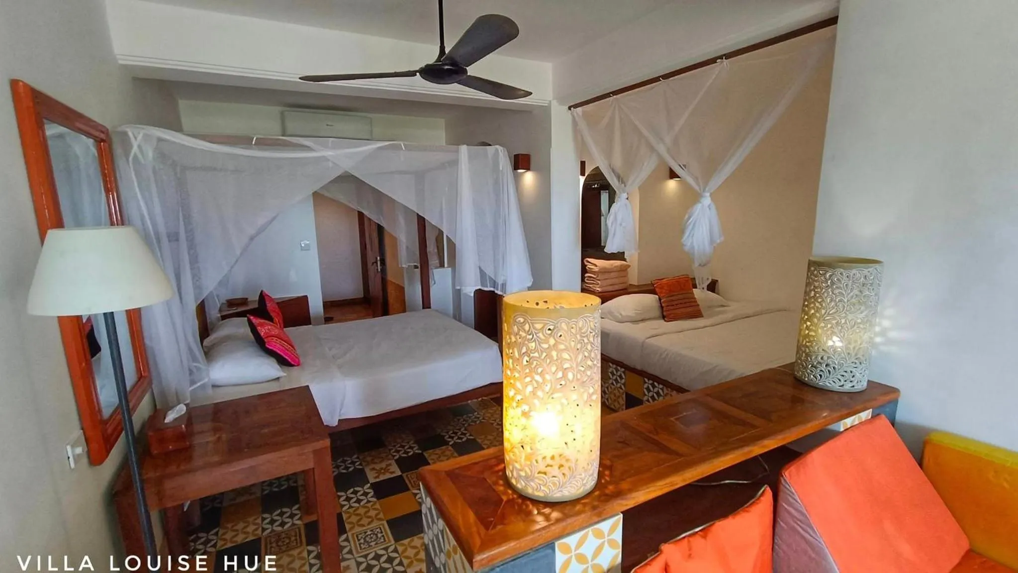 Photo of the whole room, Bed in Villa Louise Hue Beach Boutique Hotel