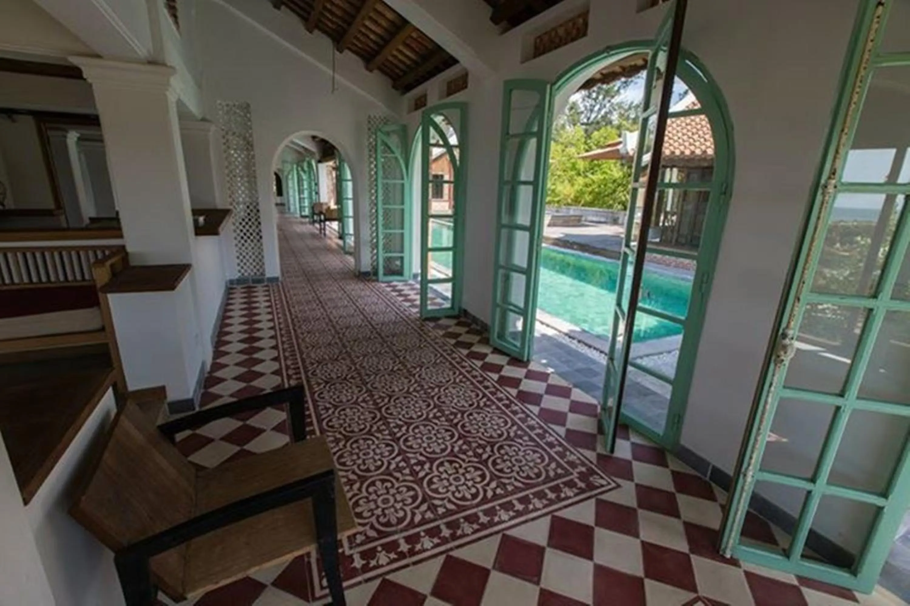 Balcony/Terrace in Villa Louise Hue Beach Boutique Hotel
