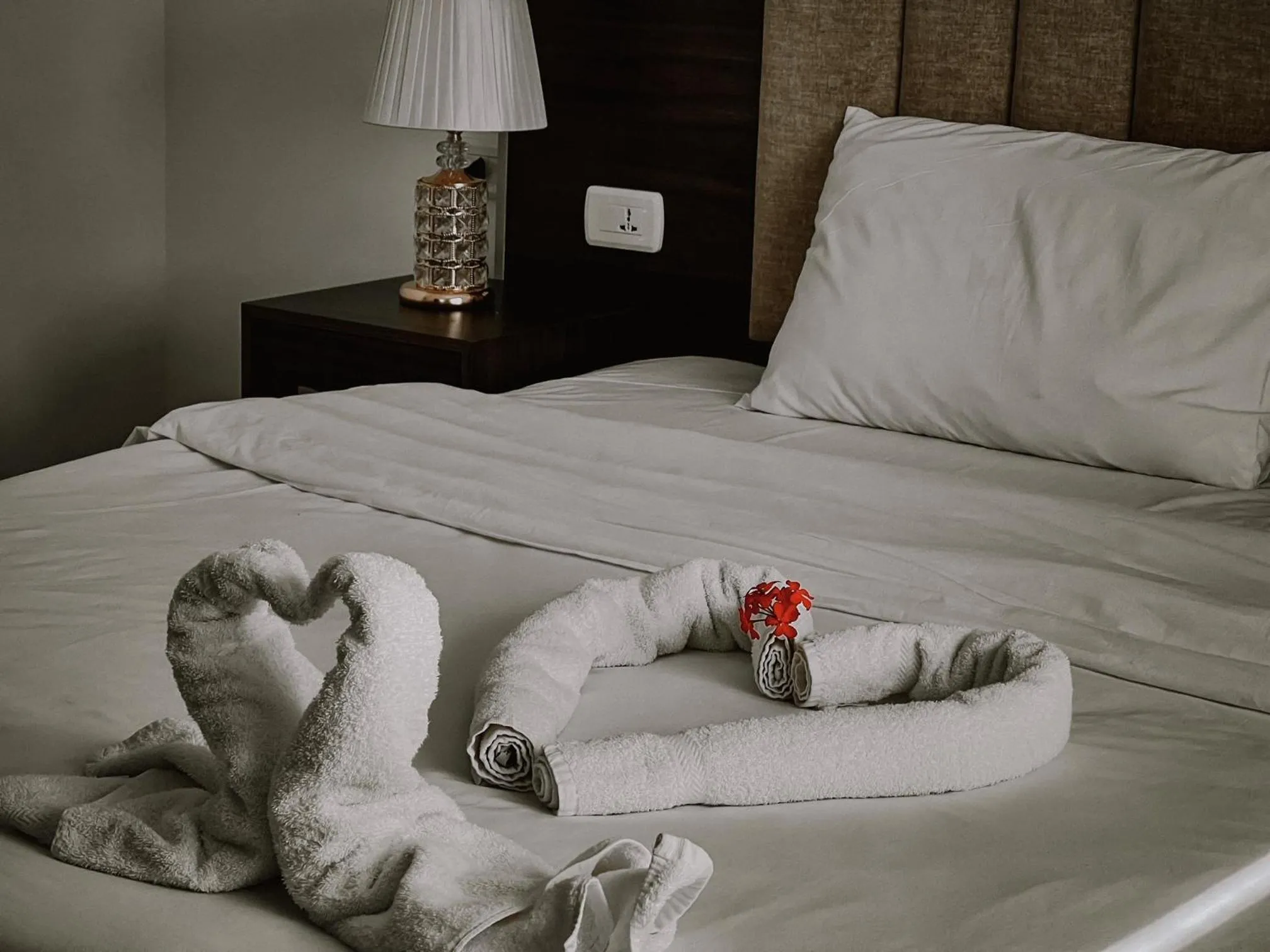 Bed in Petra Jewel Hotel