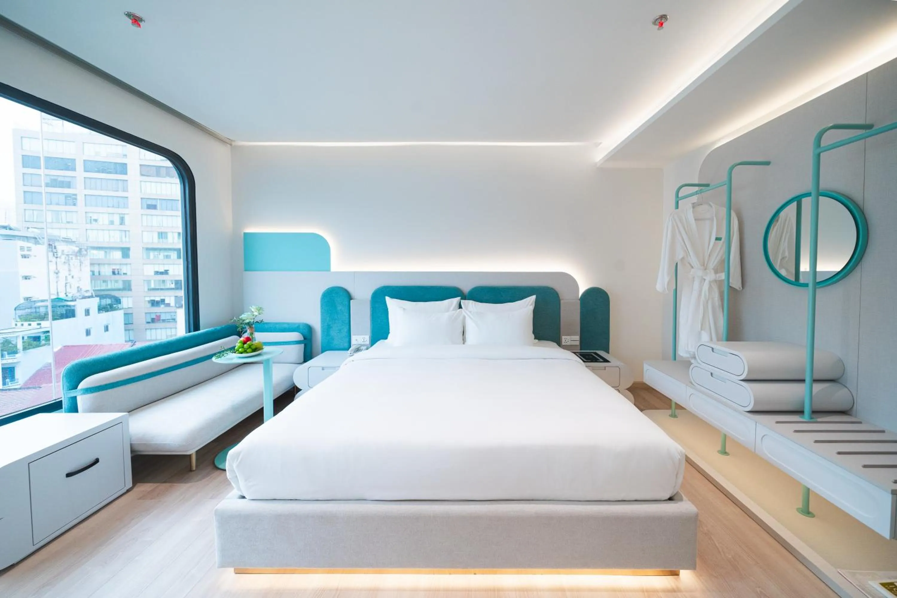 Bedroom, Bed in IconSphere Hotel