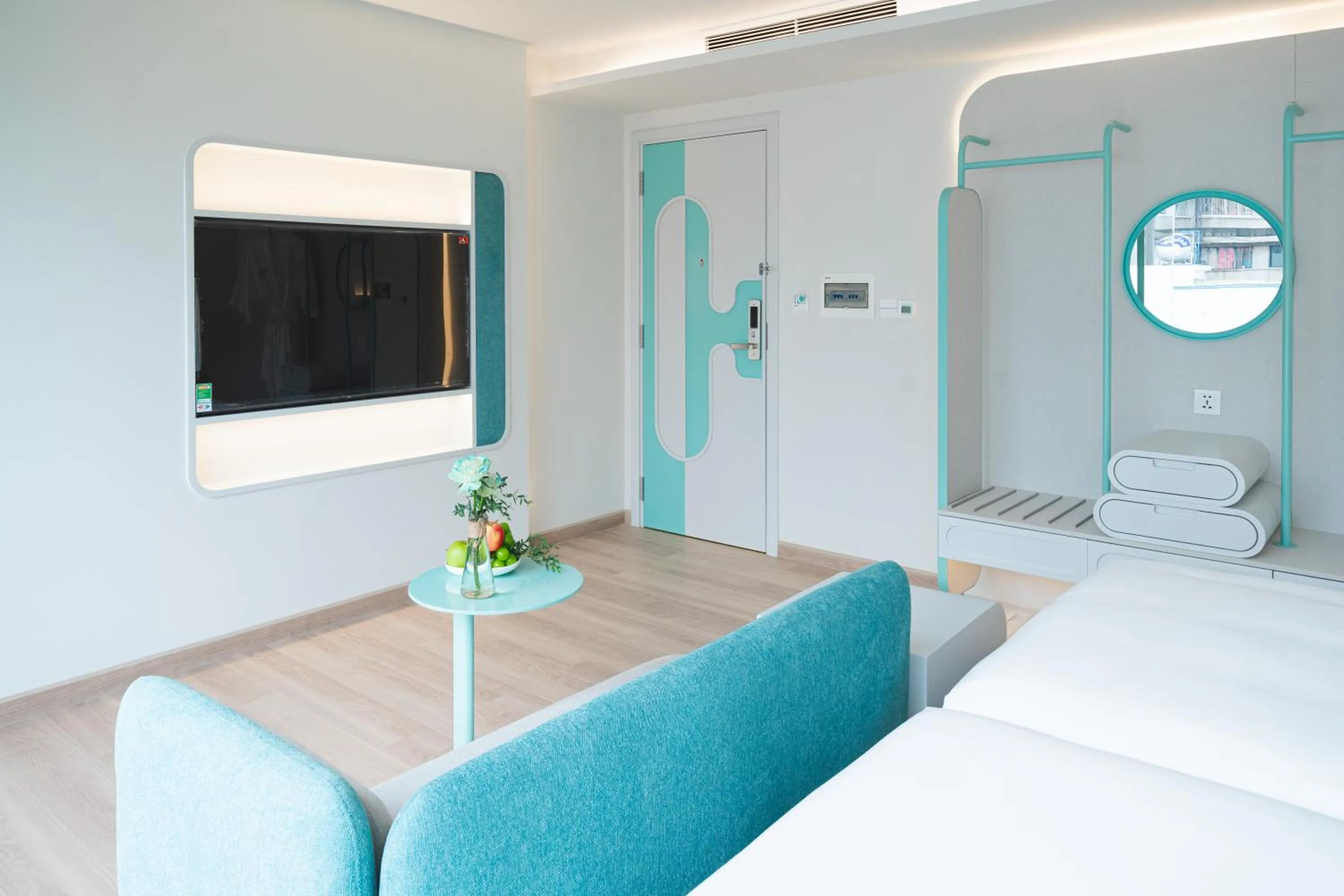 Bedroom, Bed in IconSphere Hotel