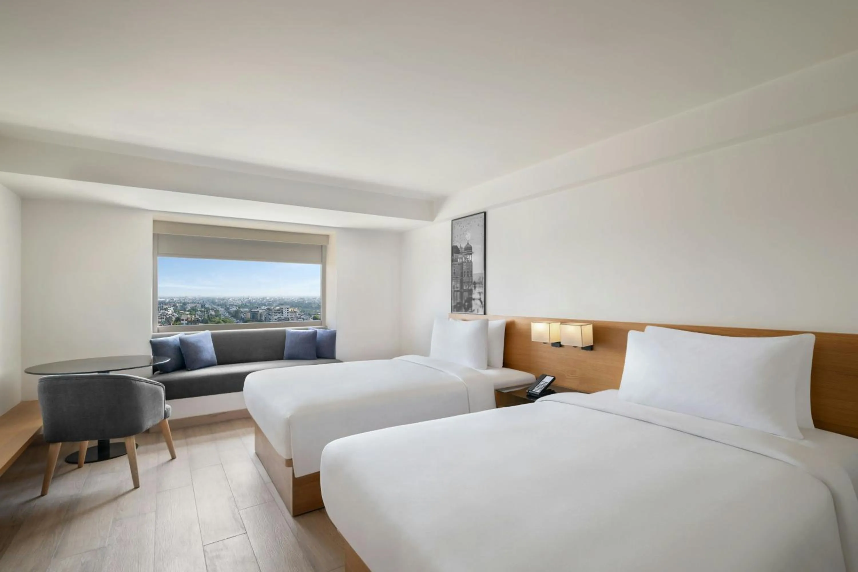 Standard Twin Room with Two Twin Beds, Airport View and City View: Enjoy 15% discount on F&B and Laundry services in Fairfield by Marriott Jaipur Tonk Road