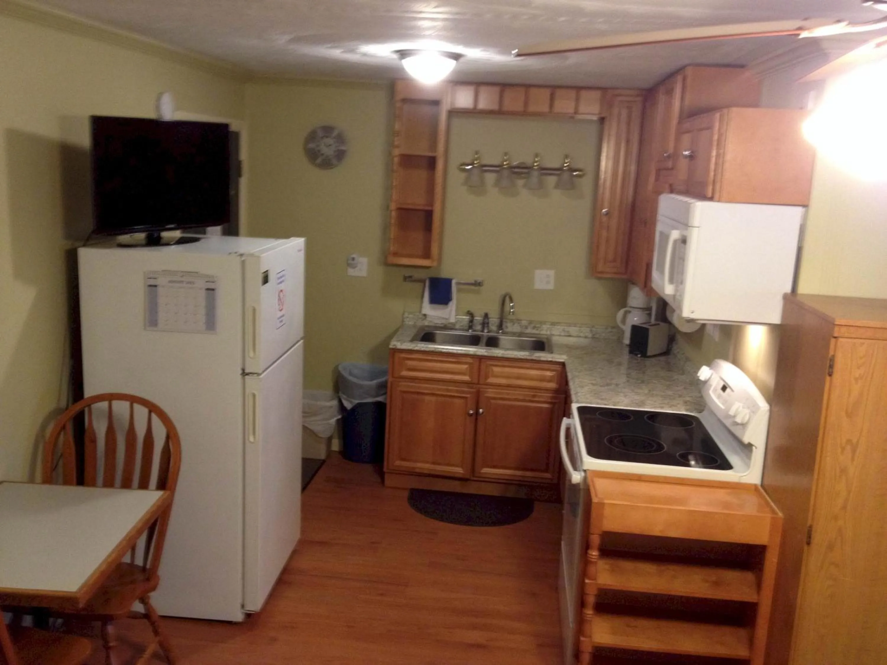 Kitchen or kitchenette in Lakeview Motel & Apartments