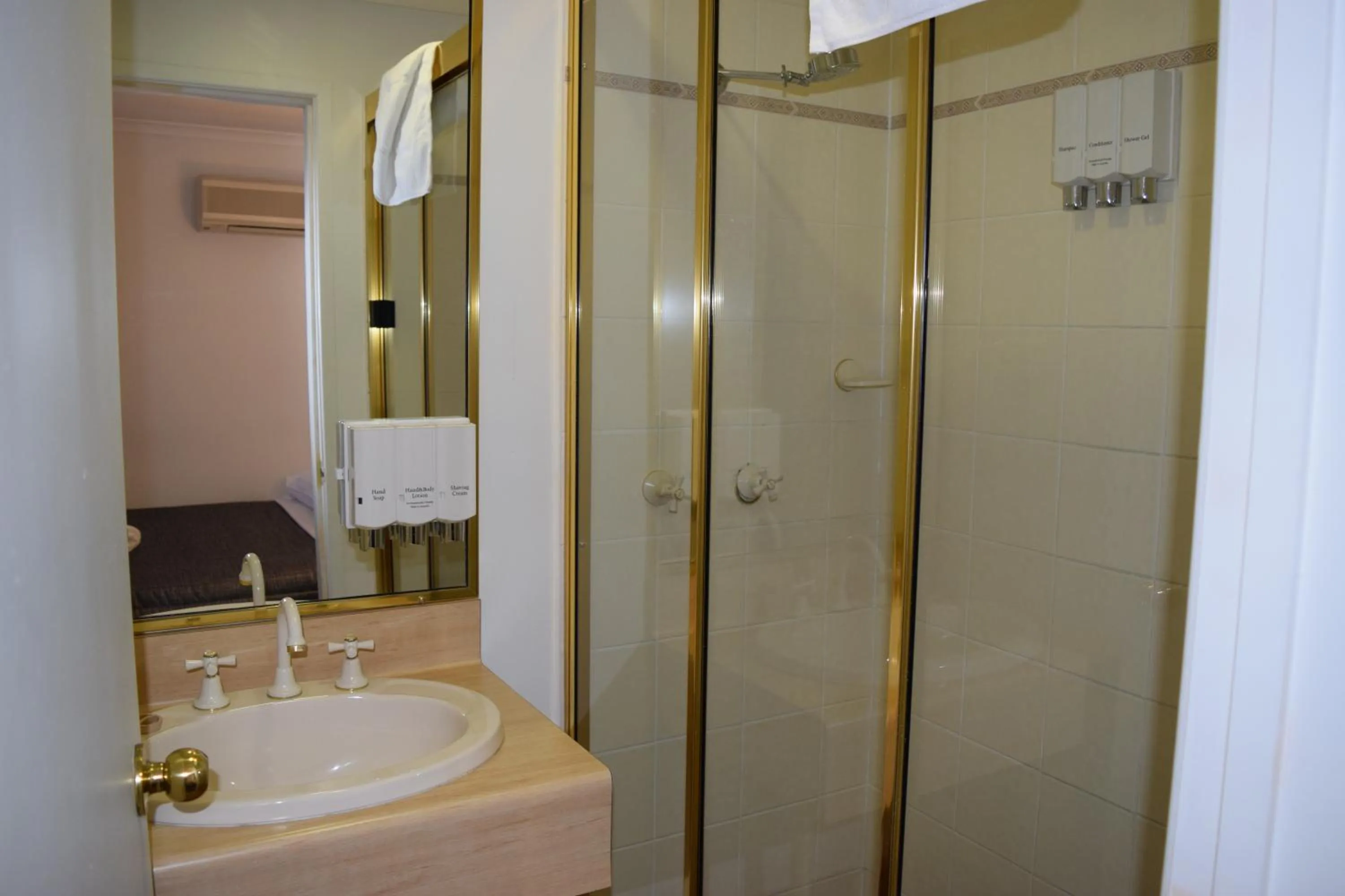 Shower in Warwick Vines Motel