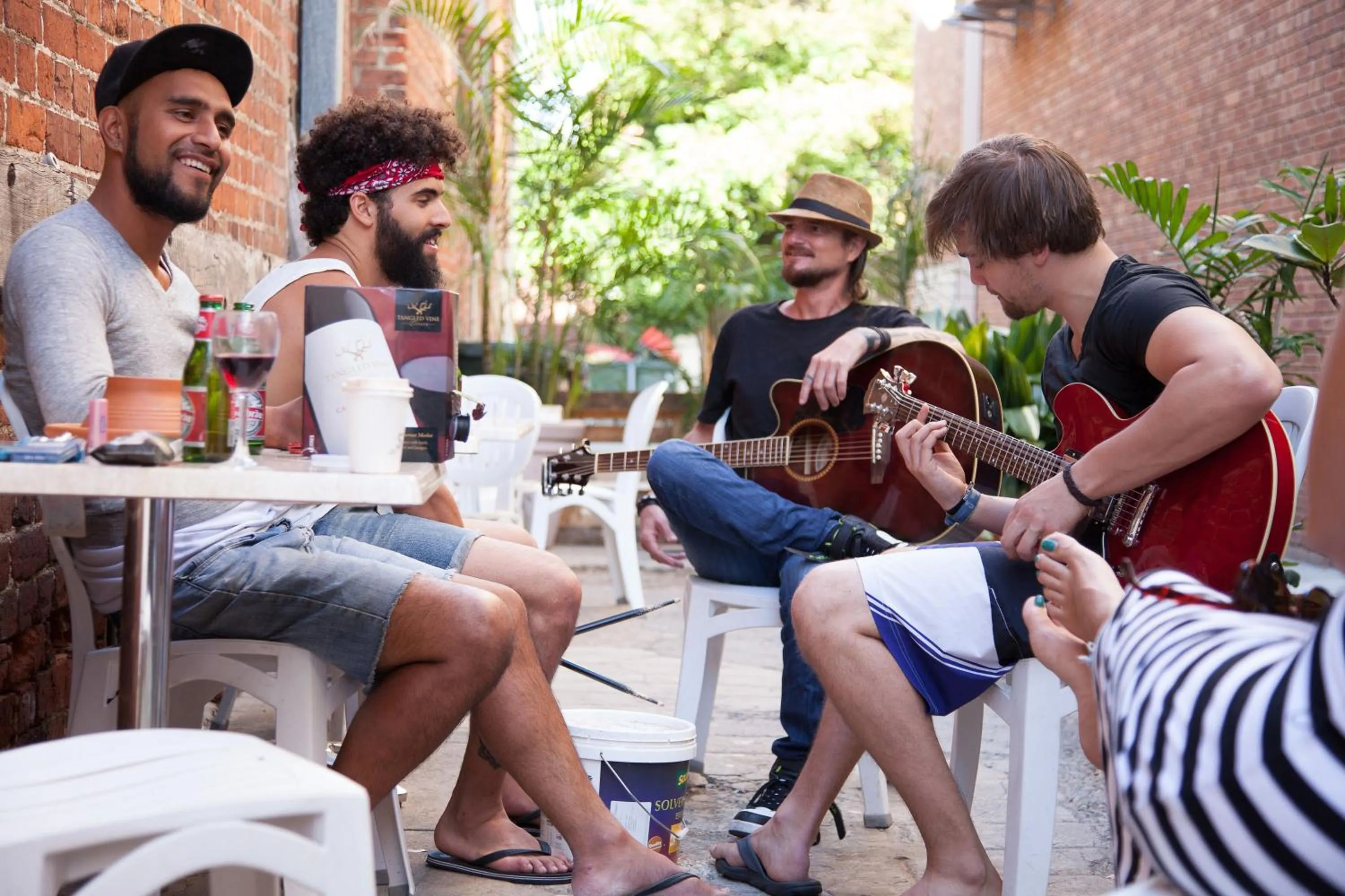 Patio in Fremantle Hostel