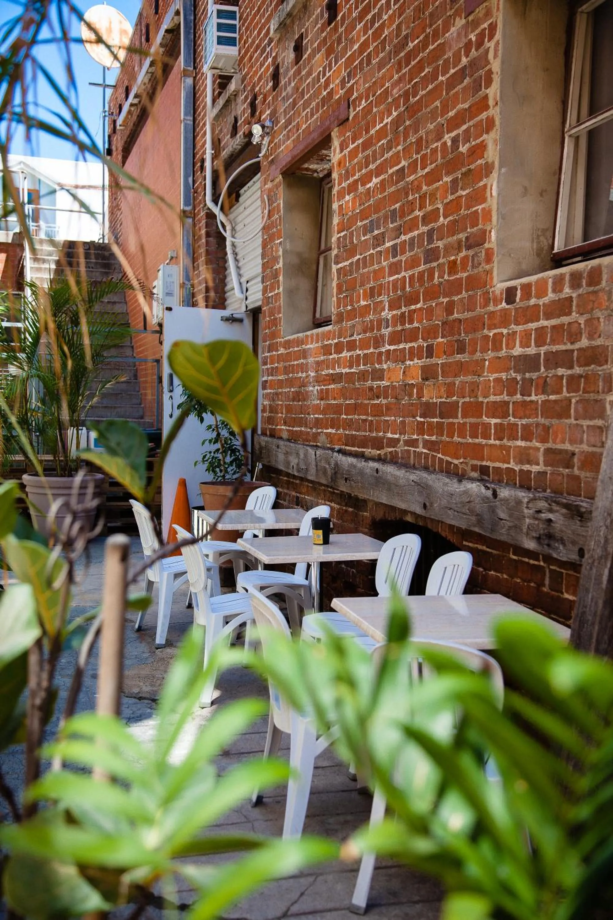 Patio, Property Building in Fremantle Hostel