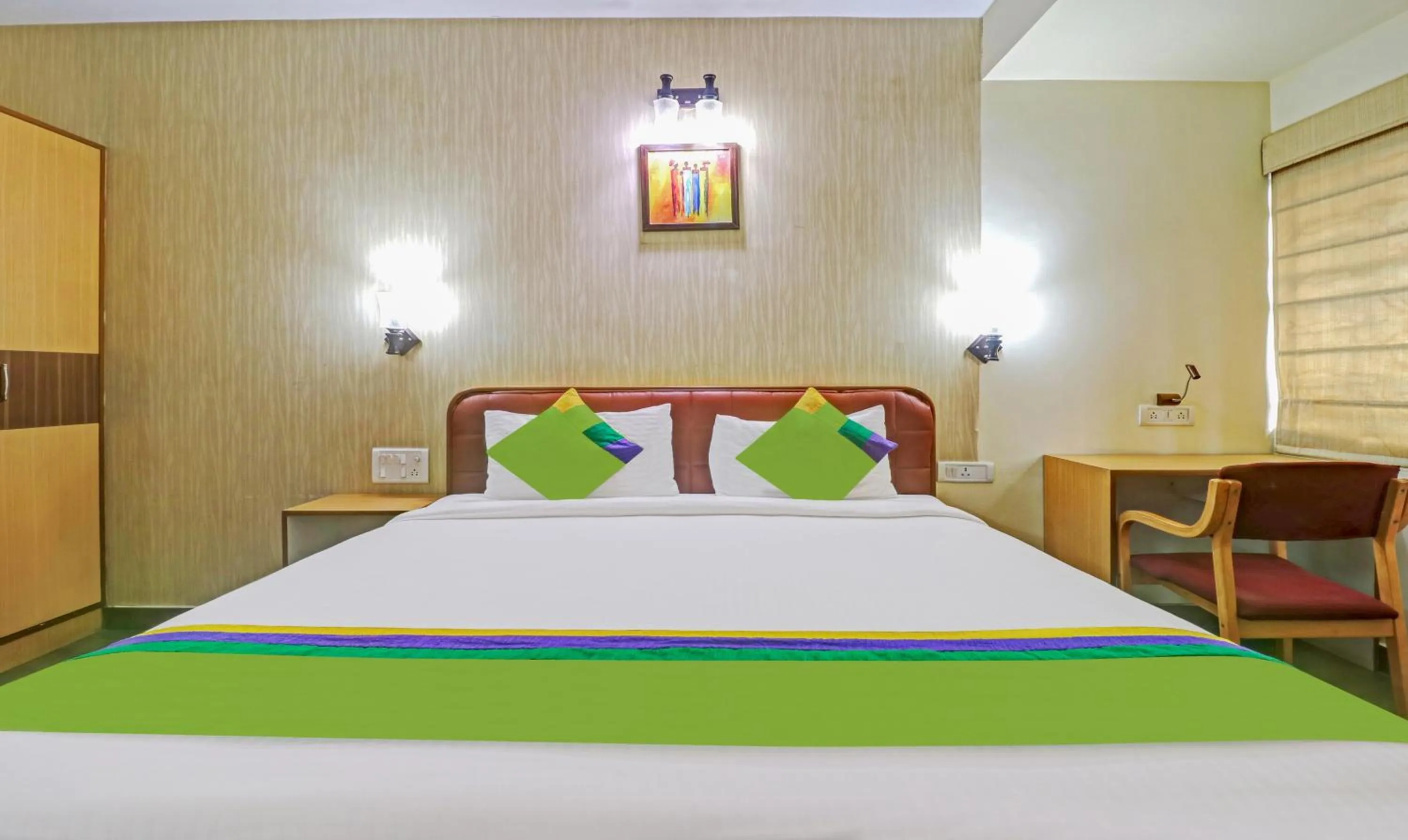 Bedroom, Bed in Treebo Akshaya Mayflower Vijaya Bank Layout