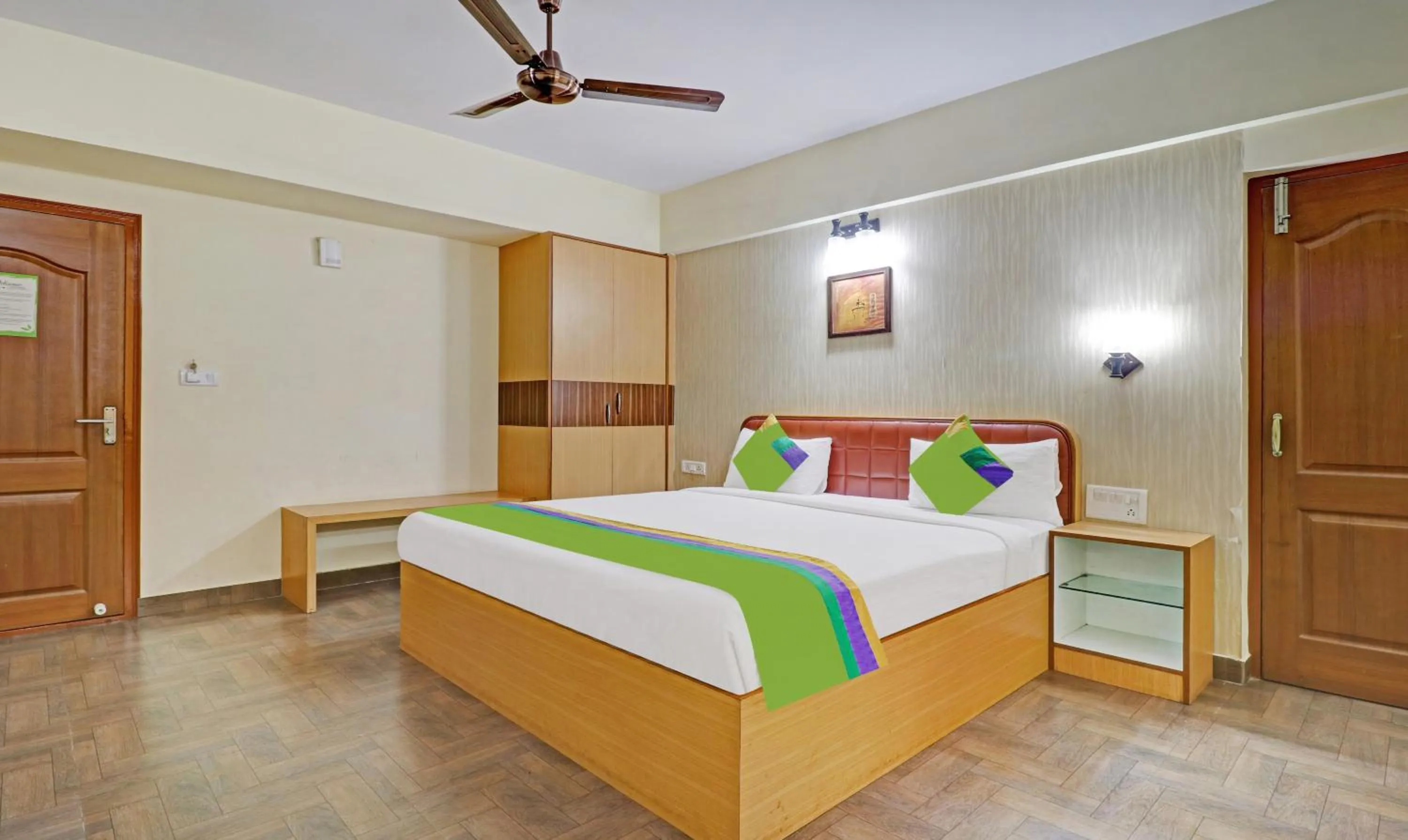 Bedroom, Bed in Treebo Akshaya Mayflower Vijaya Bank Layout