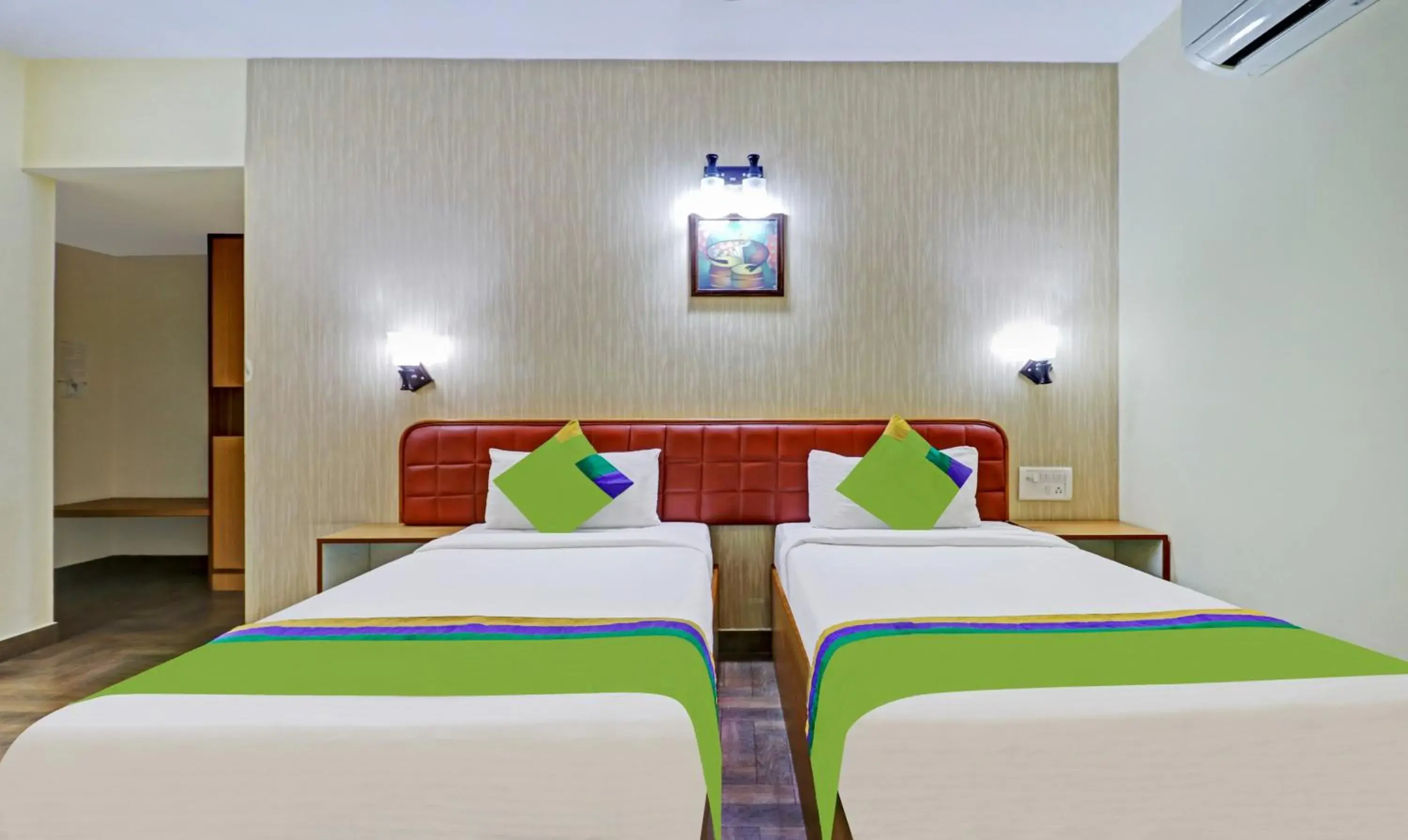 Bedroom, Bed in Treebo Akshaya Mayflower Vijaya Bank Layout Bedroom, Bed in Treebo Akshaya Mayflower Vijaya Bank Layout