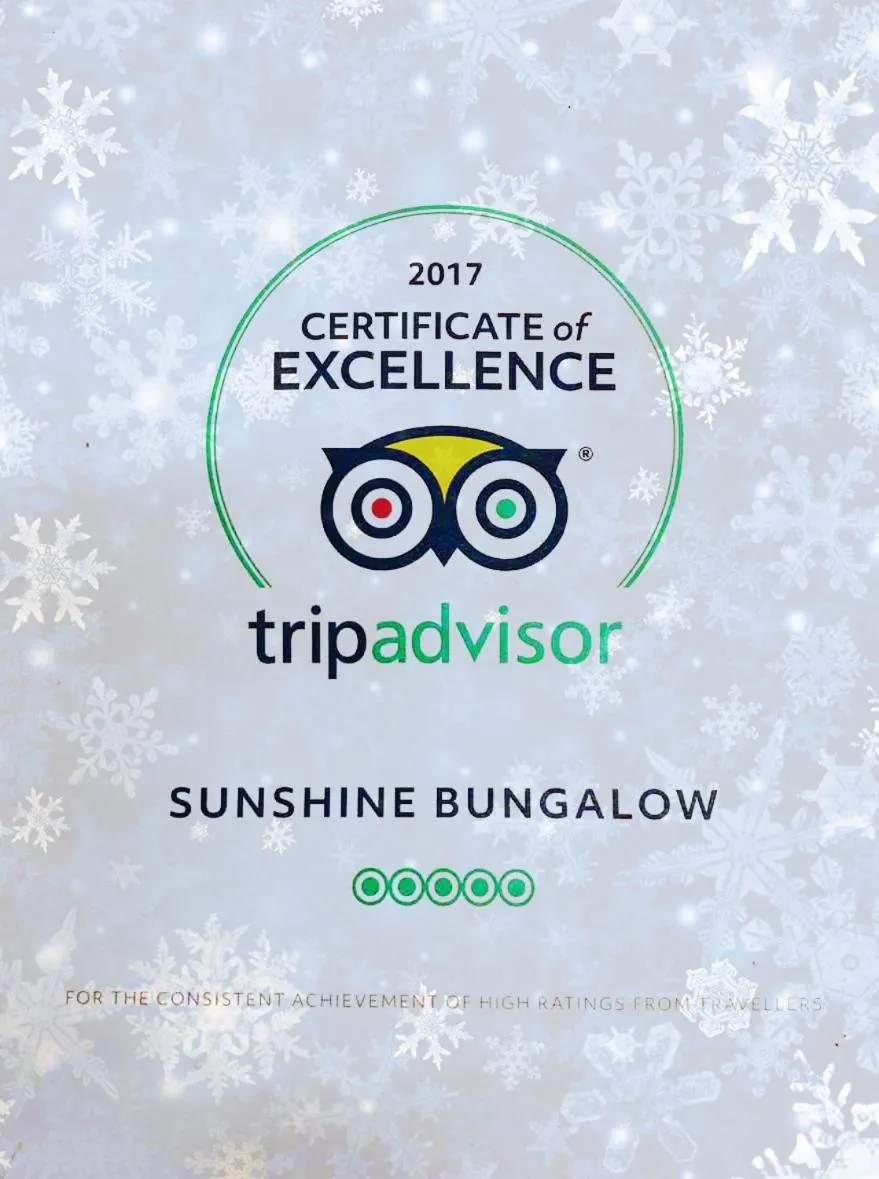 Certificate/Award in Sunshine Bungalow