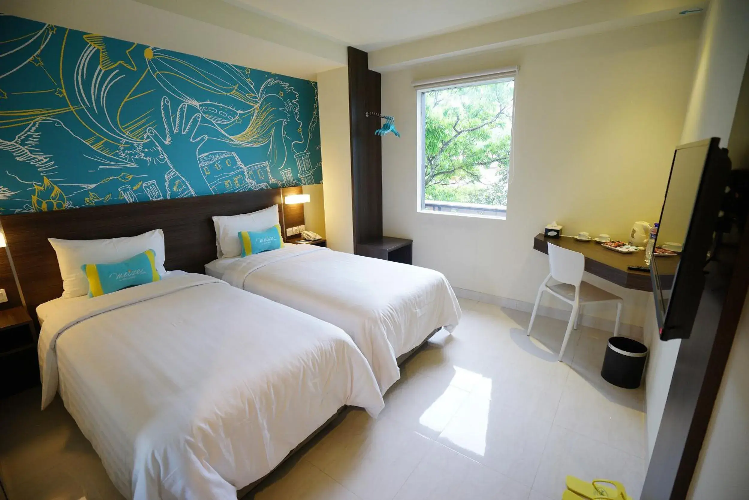 Bedroom, Bed in Meize Hotel Bandung