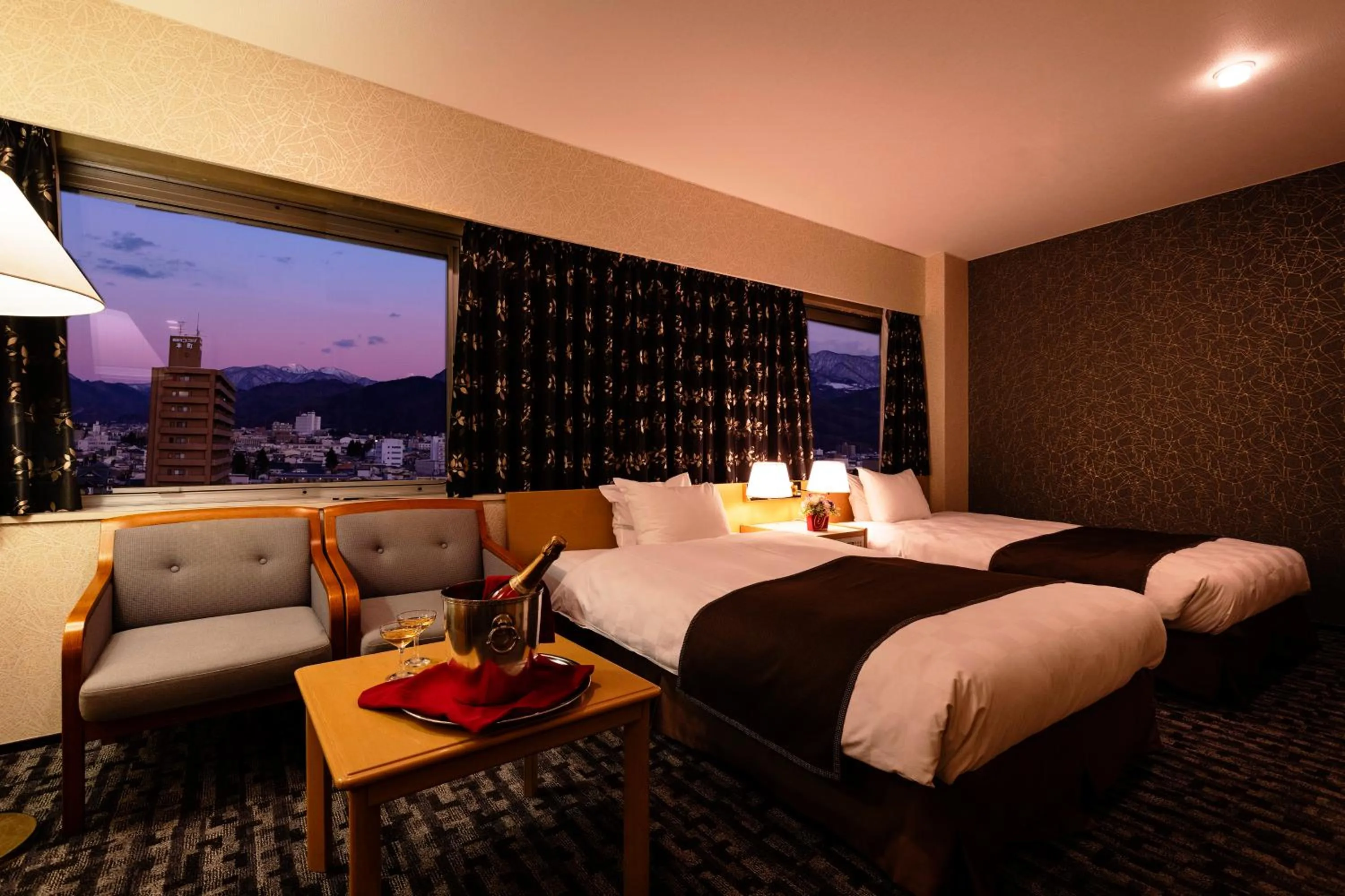 Photo of the whole room, Bed in Yamagata Grand Hotel