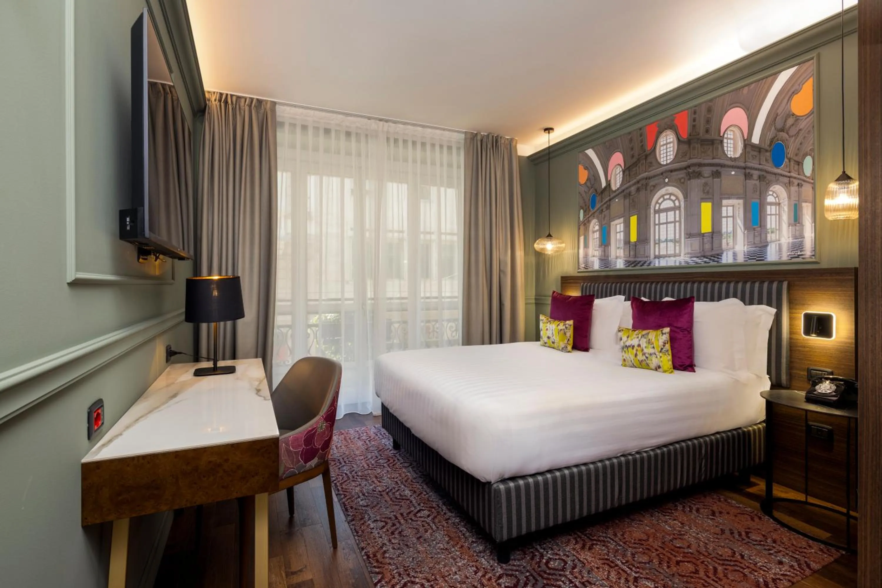 Bed in Hotel Indigo Turin by IHG