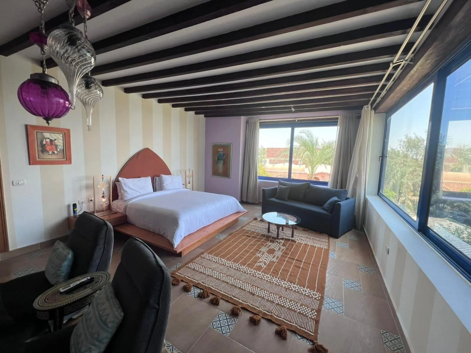 Bed in Lazib Inn Resort & Spa