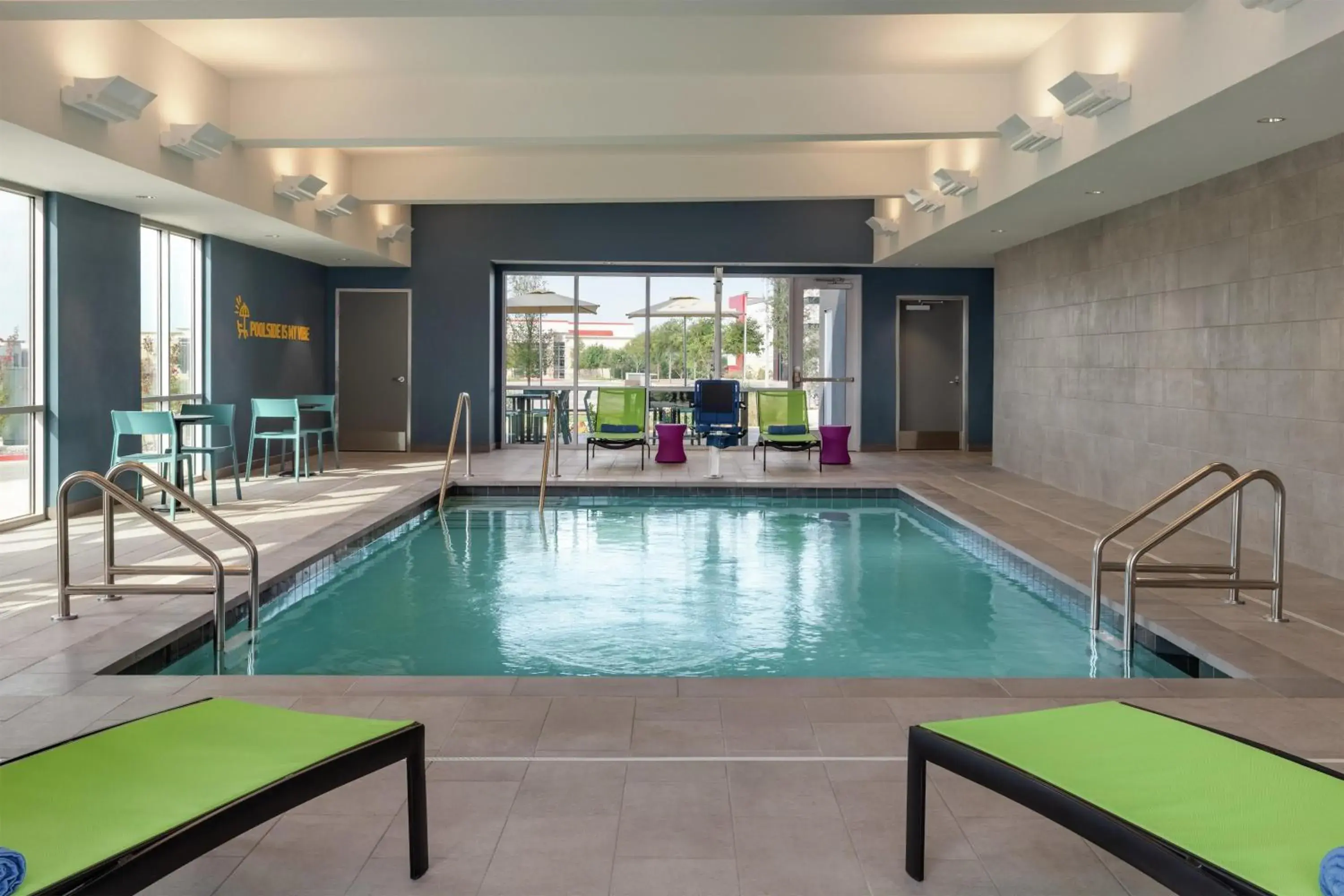 Pool view in Home2 Suites By Hilton Denton Pool view in Home2 Suites By Hilton Denton