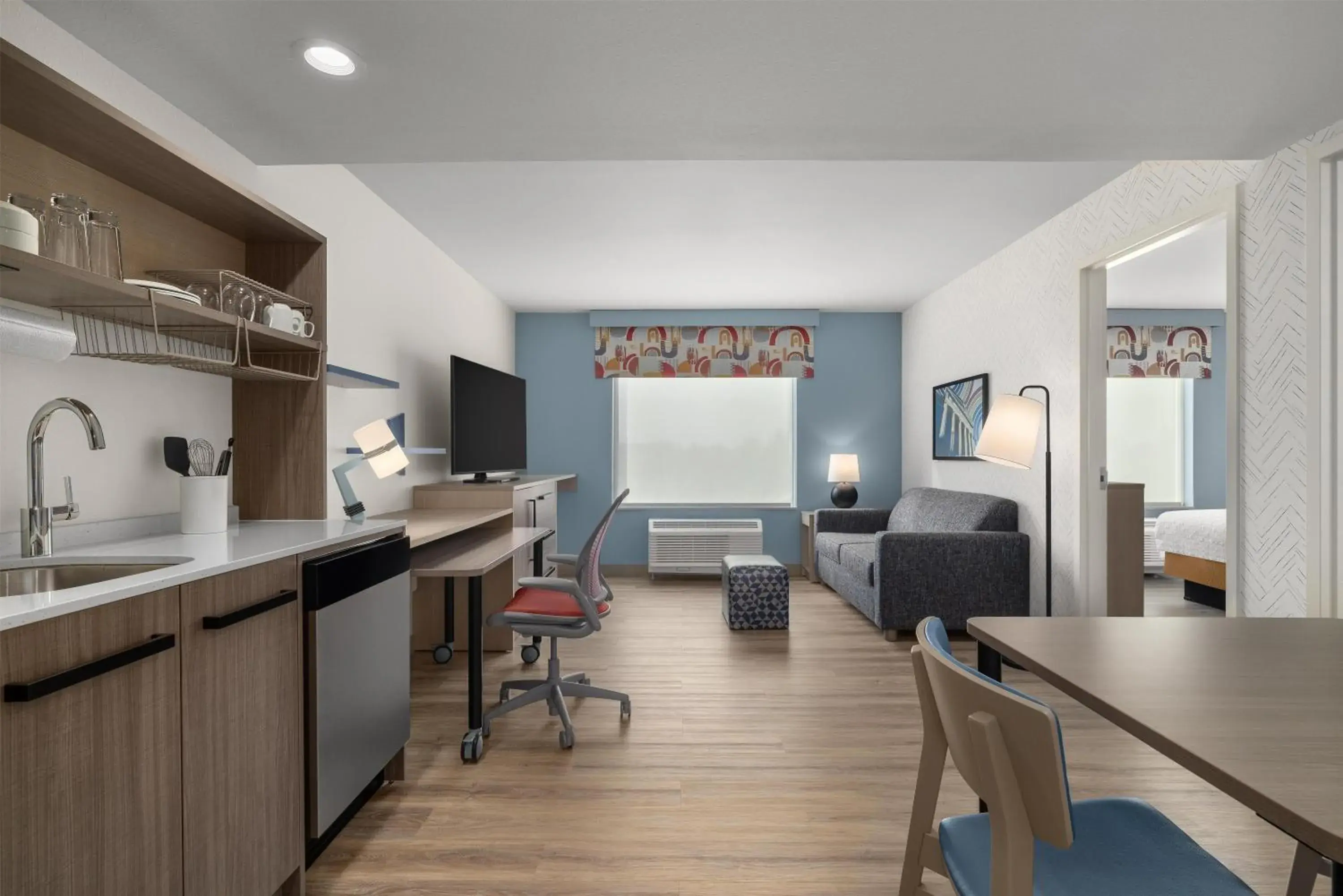 Living room in Home2 Suites By Hilton Muncie Living room in Home2 Suites By Hilton Muncie