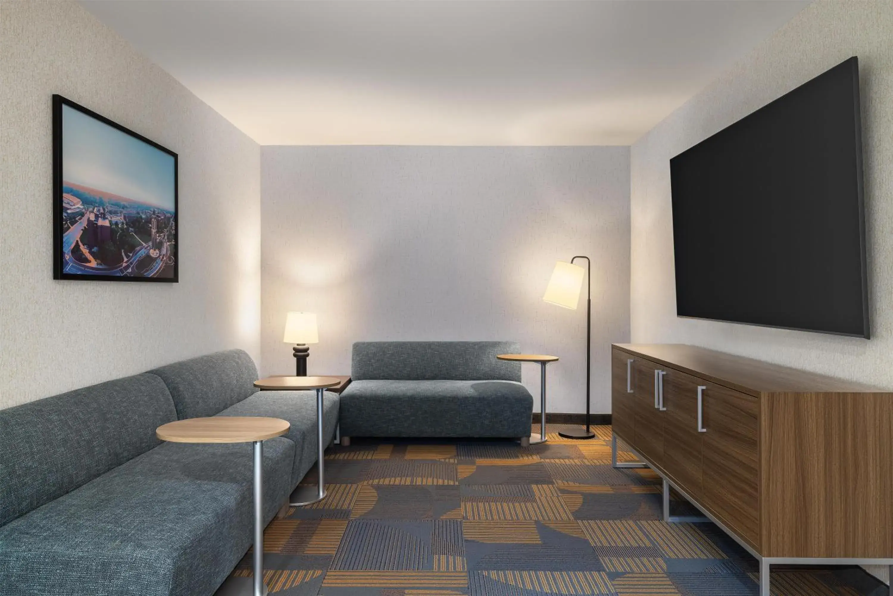 Lobby or reception, Bed in Home2 Suites By Hilton Muncie Lobby or reception, Bed in Home2 Suites By Hilton Muncie