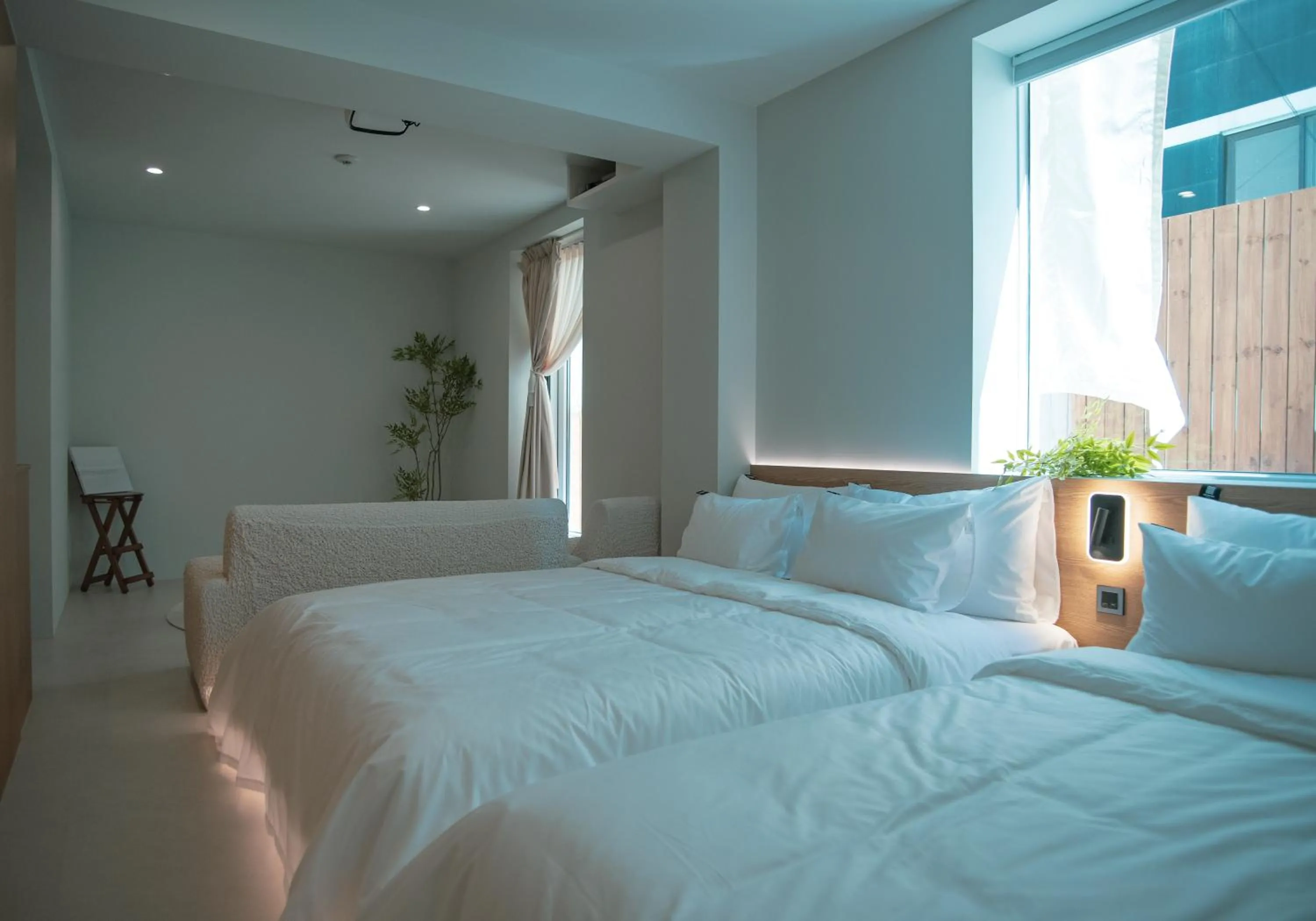 Bed in Yeobaek Hotel