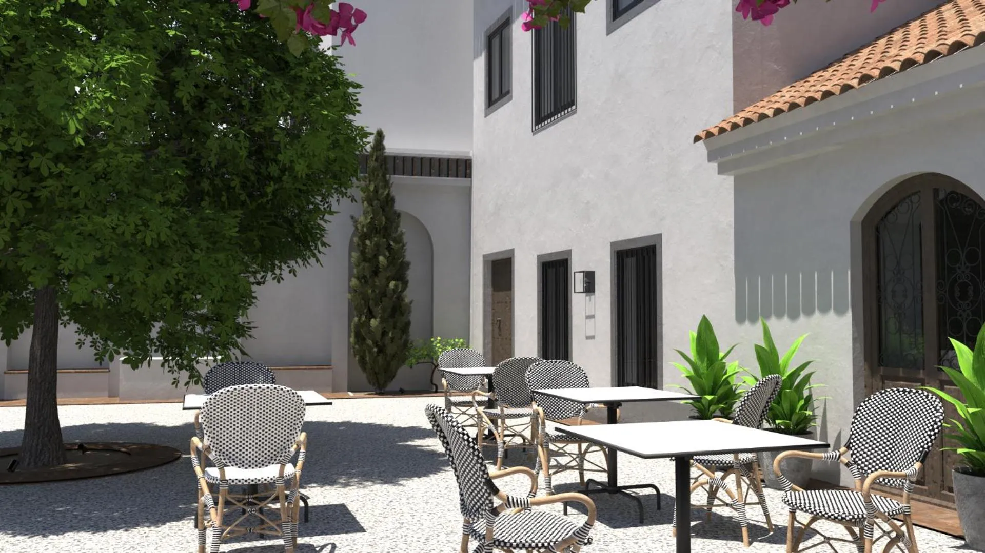 Patio in Hotel Boutique Casona de los Rebolledo