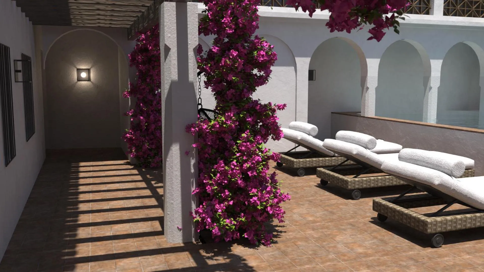 Swimming pool in Hotel Boutique Casona de los Rebolledo