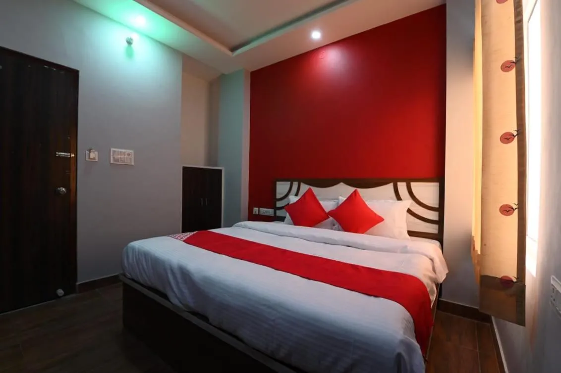 Bed in Hotel Lakhdatar Palace