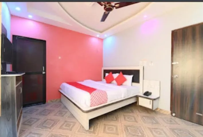 Bed in Hotel Lakhdatar Palace