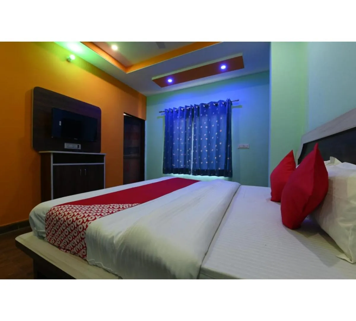 Bed in Hotel Lakhdatar Palace