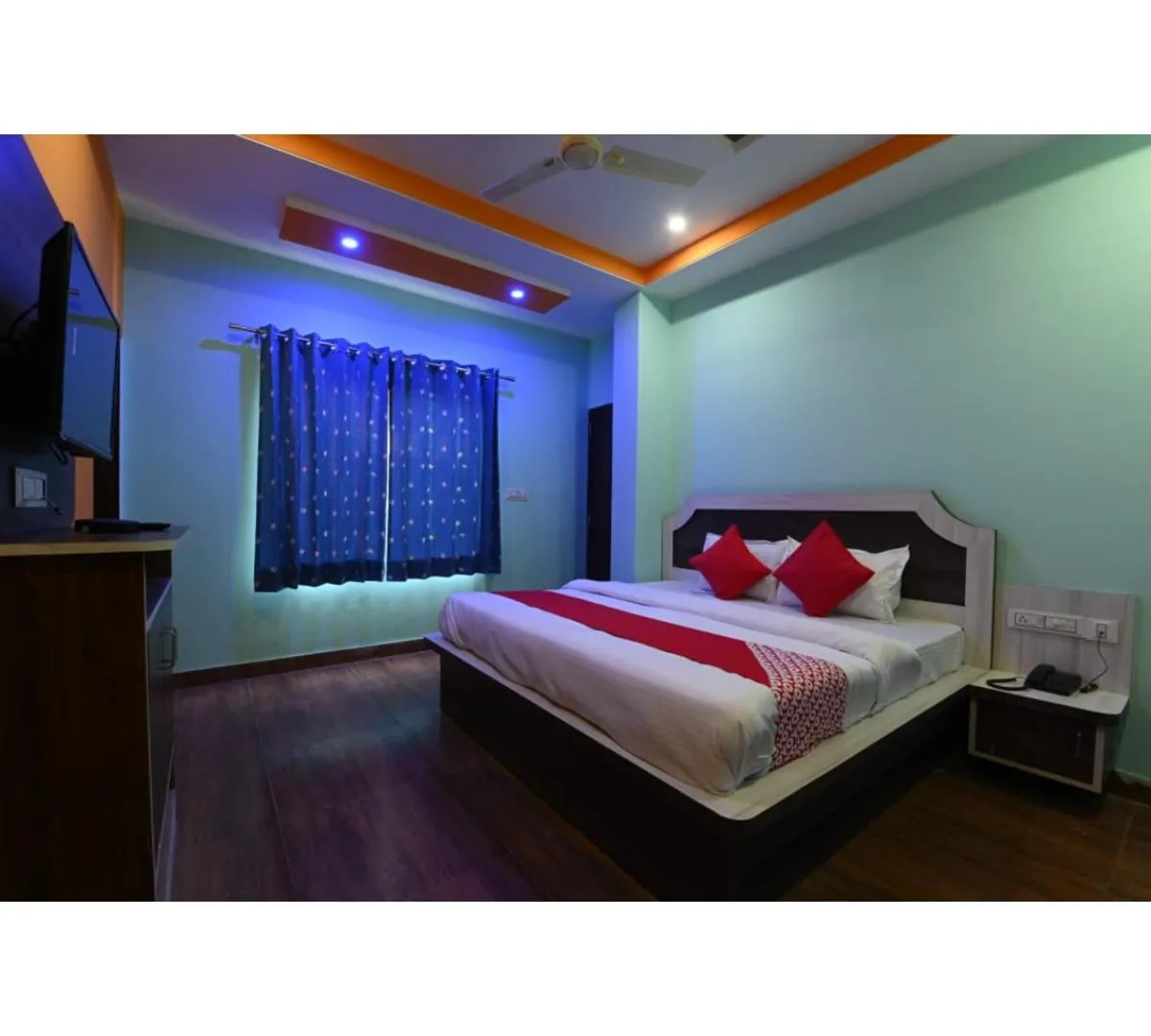 Bed in Hotel Lakhdatar Palace