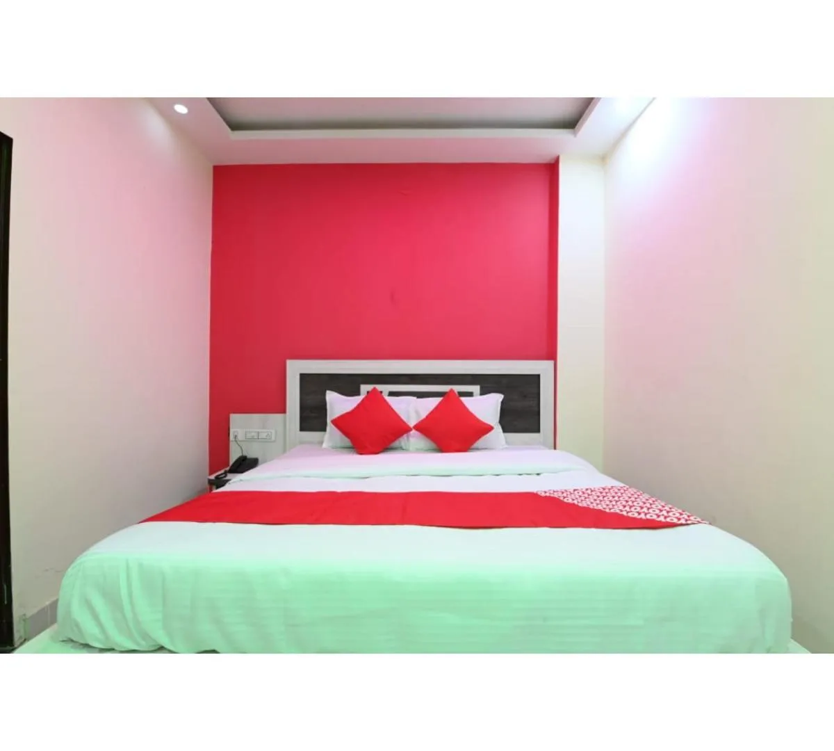 Bed in Hotel Lakhdatar Palace
