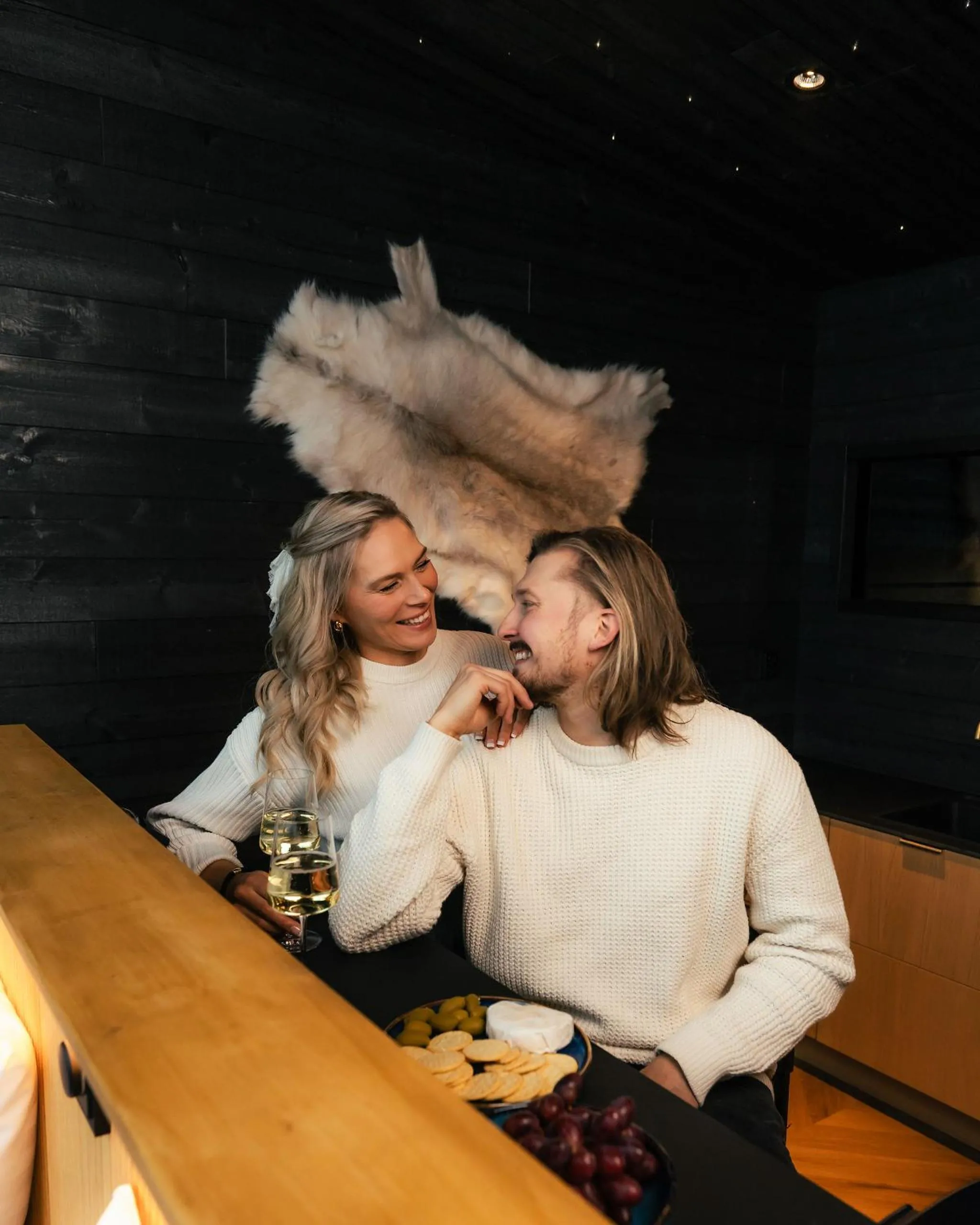 Guests in Lapland Glow Chalets