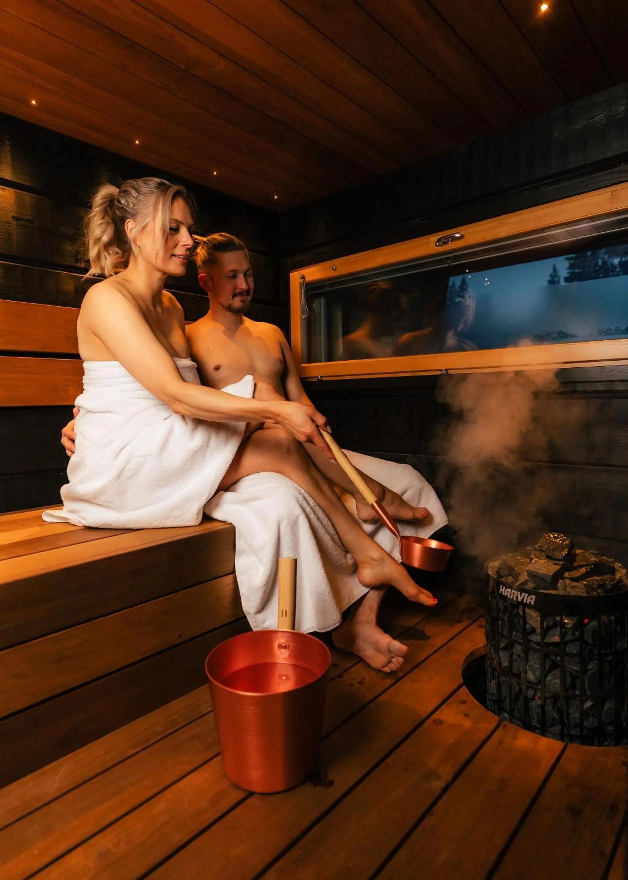 Sauna in Lapland Glow Chalets